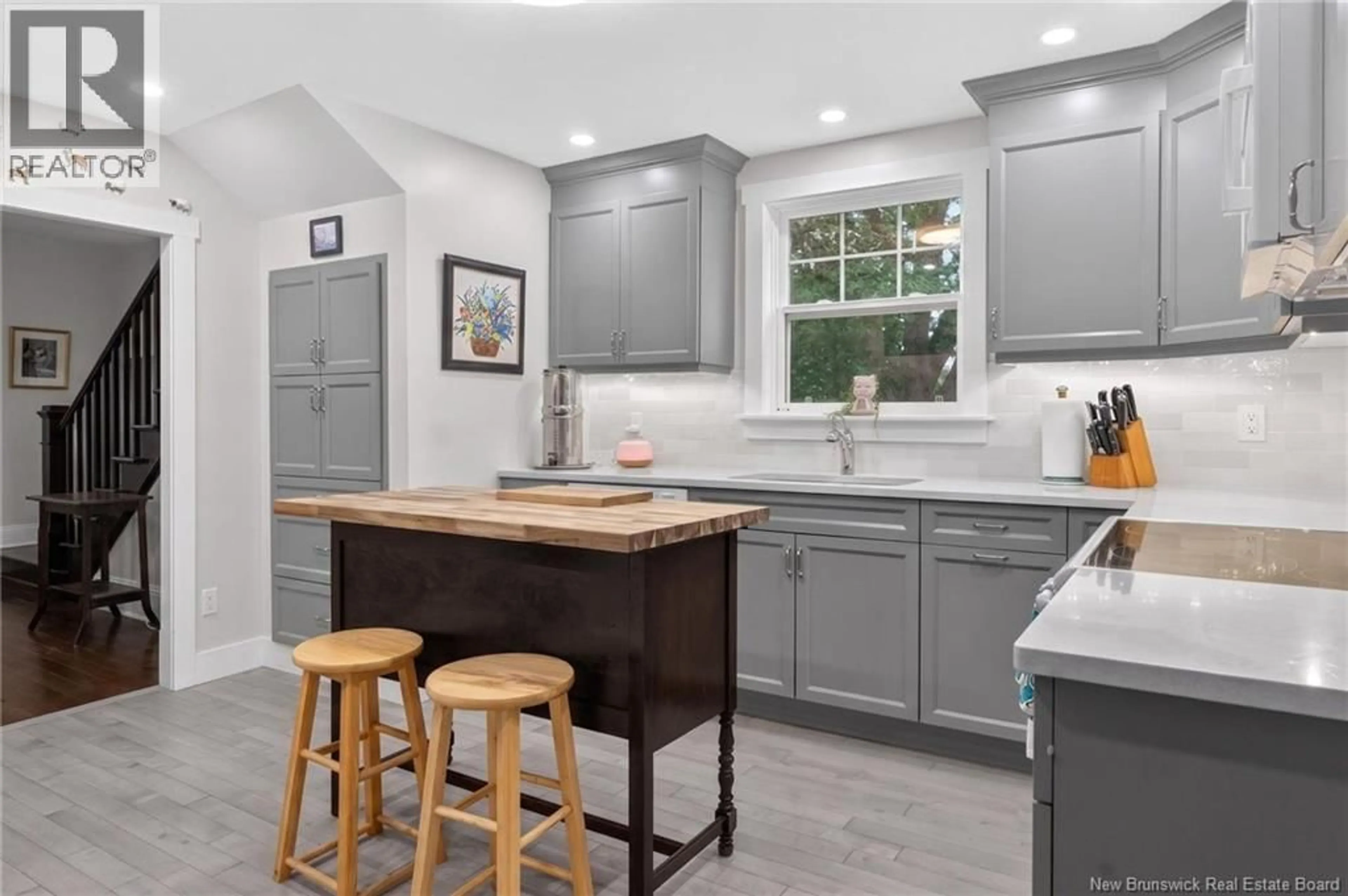 Open concept kitchen, ceramic/tile floor for 1236 POST ROAD, Sussex Corner New Brunswick E4E2V5