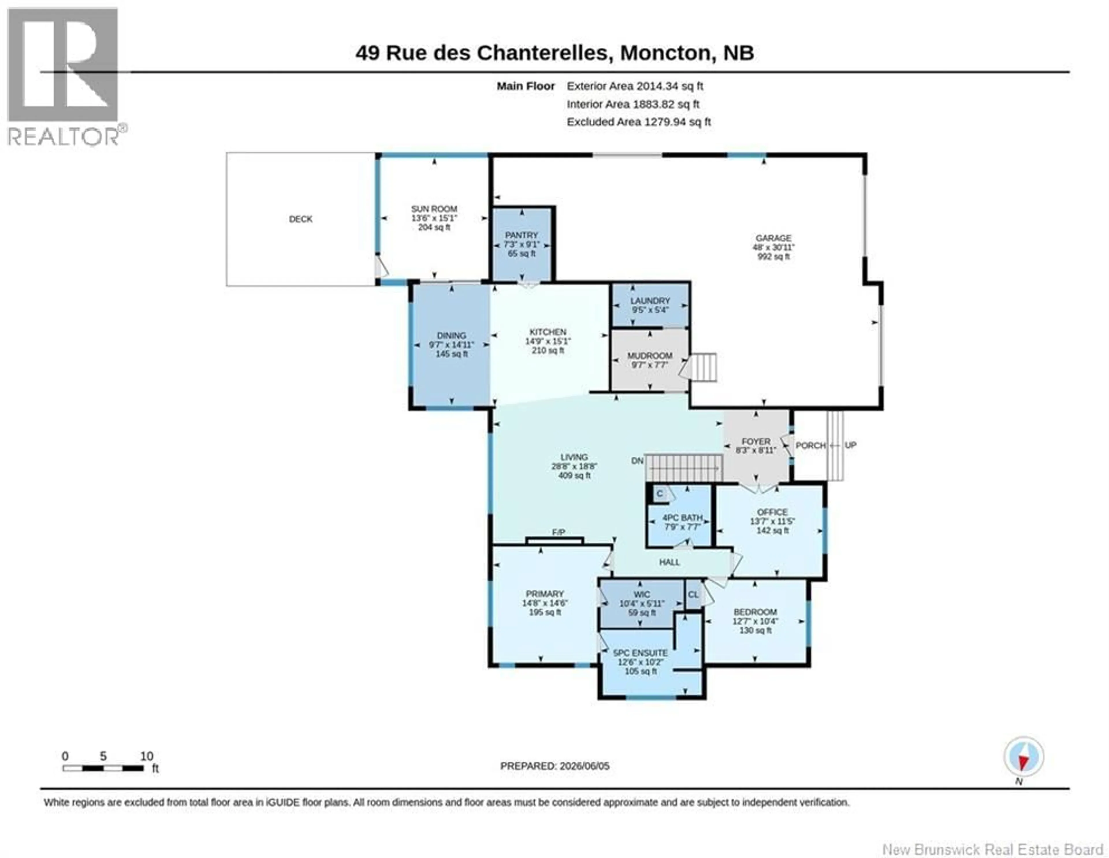 Floor plan for 49 CHANTERELLE STREET, Greater Lakeburn New Brunswick E1H0L5