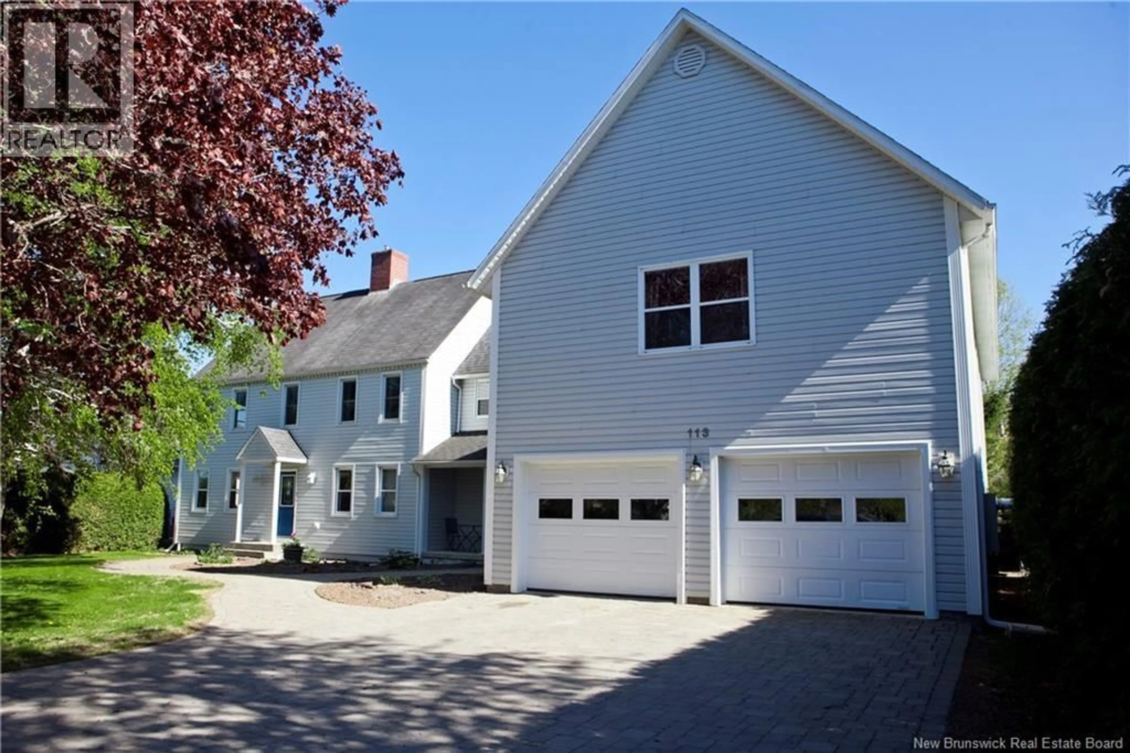 Home with vinyl exterior material, street for 113 KIRKPATRICK STREET, Woodstock New Brunswick E7M2A4