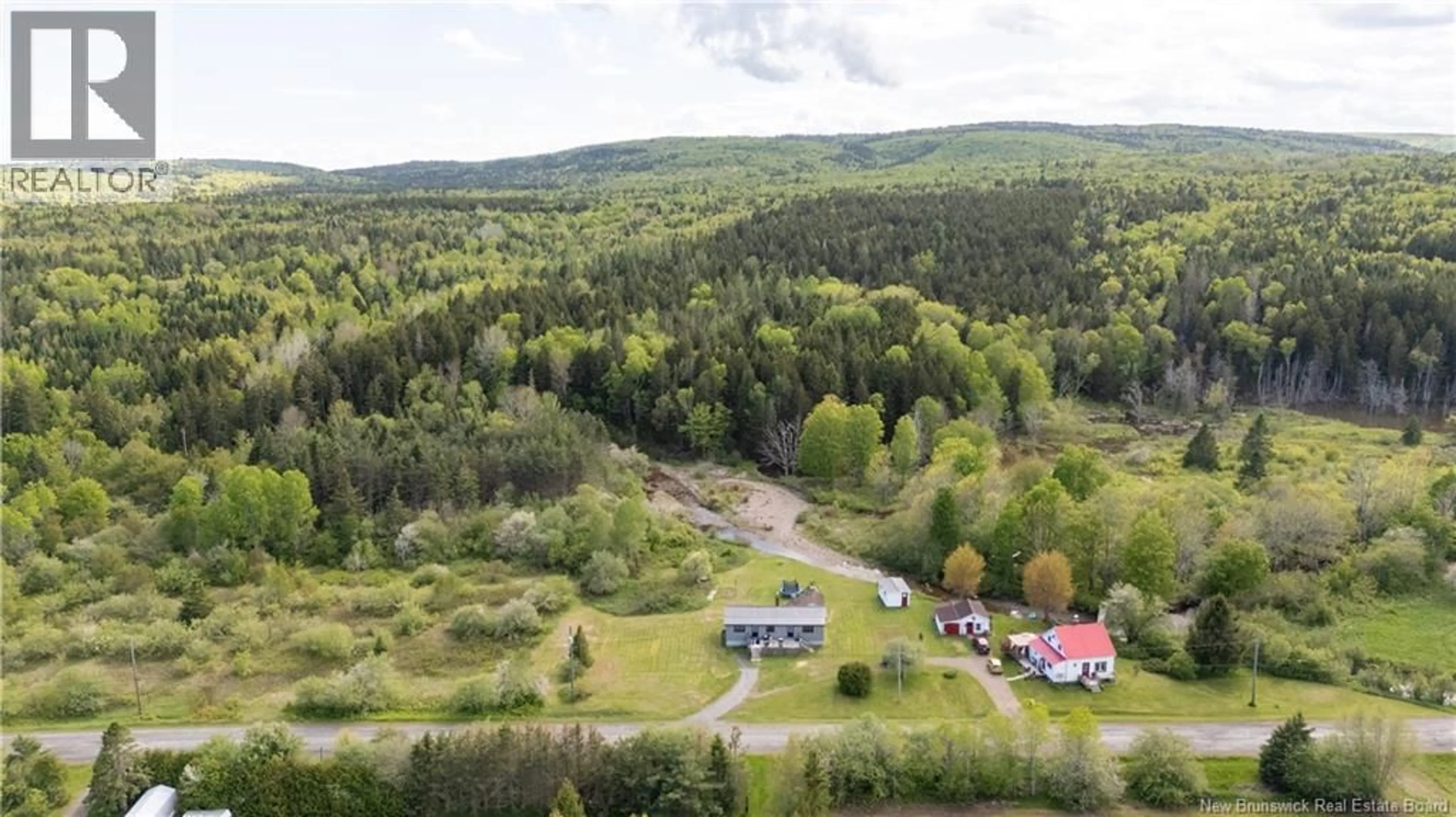A pic from outside/outdoor area/front of a property/back of a property/a pic from drone, forest/trees view for 670 ALBERT MINES ROAD, Albert Mines New Brunswick E4H1R7