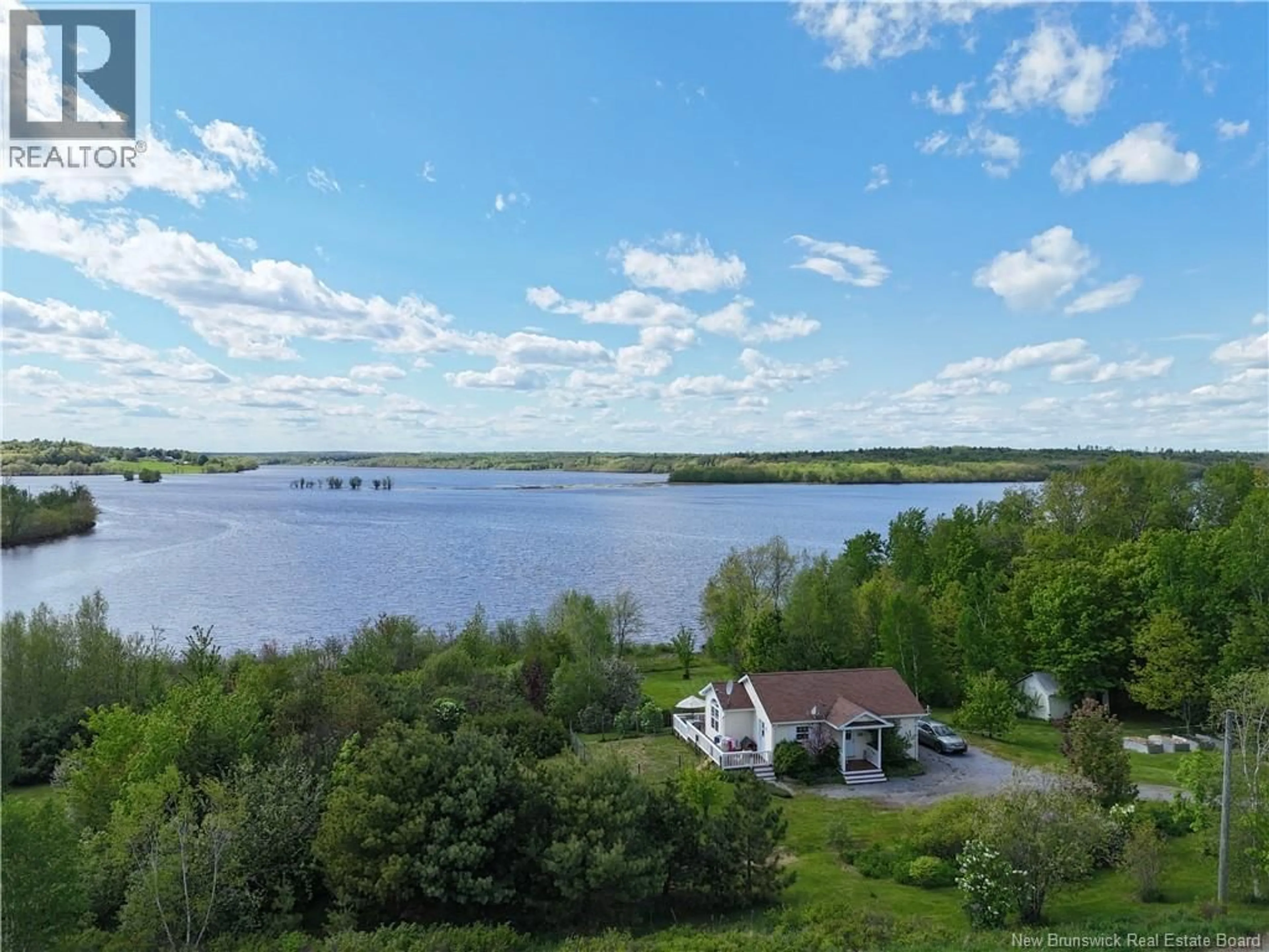A pic from outside/outdoor area/front of a property/back of a property/a pic from drone, water/lake/river/ocean view for 966 ROUTE 710, Codys New Brunswick E4C0A2
