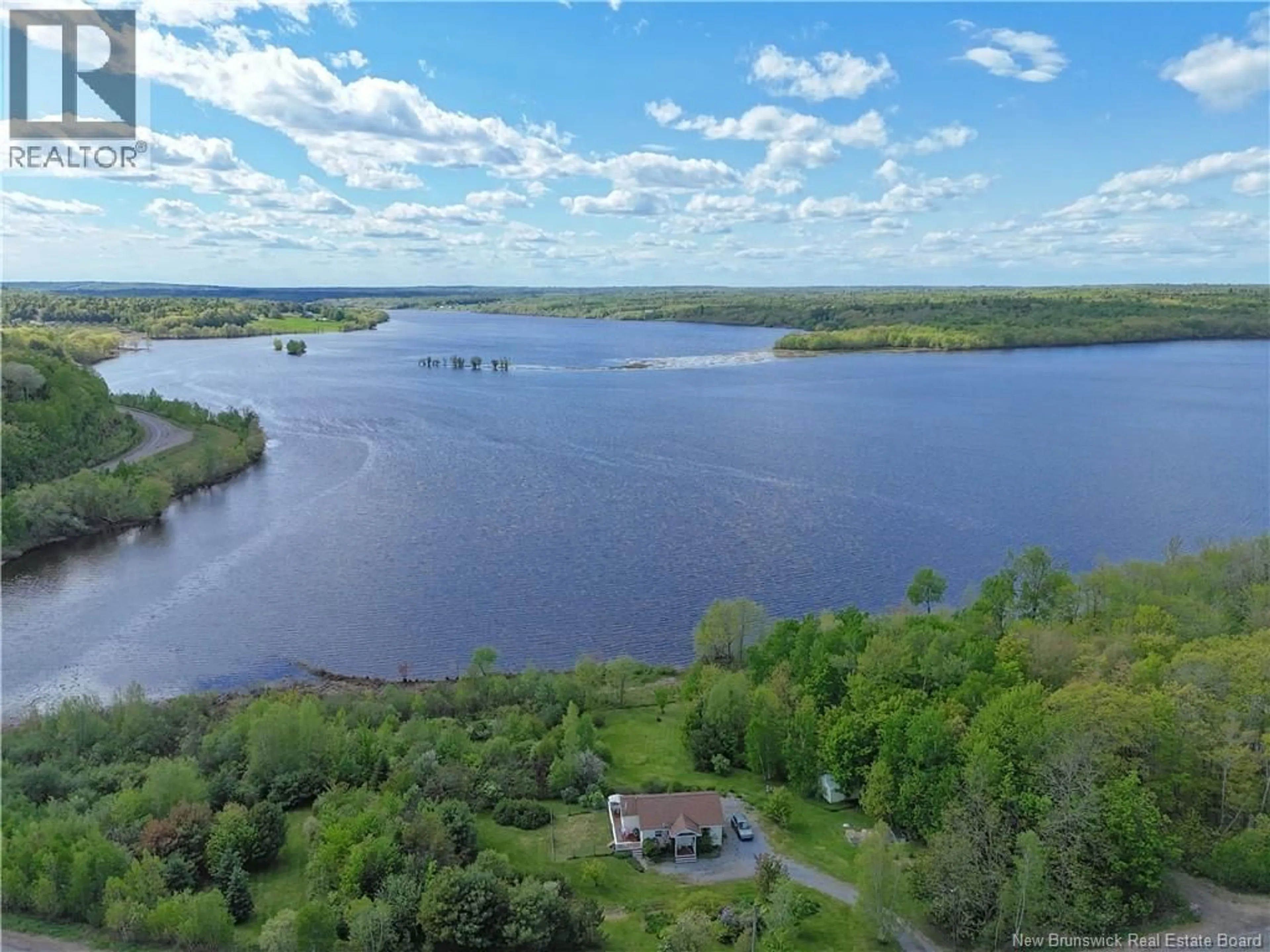 A pic from outside/outdoor area/front of a property/back of a property/a pic from drone, water/lake/river/ocean view for 966 ROUTE 710, Codys New Brunswick E4C0A2
