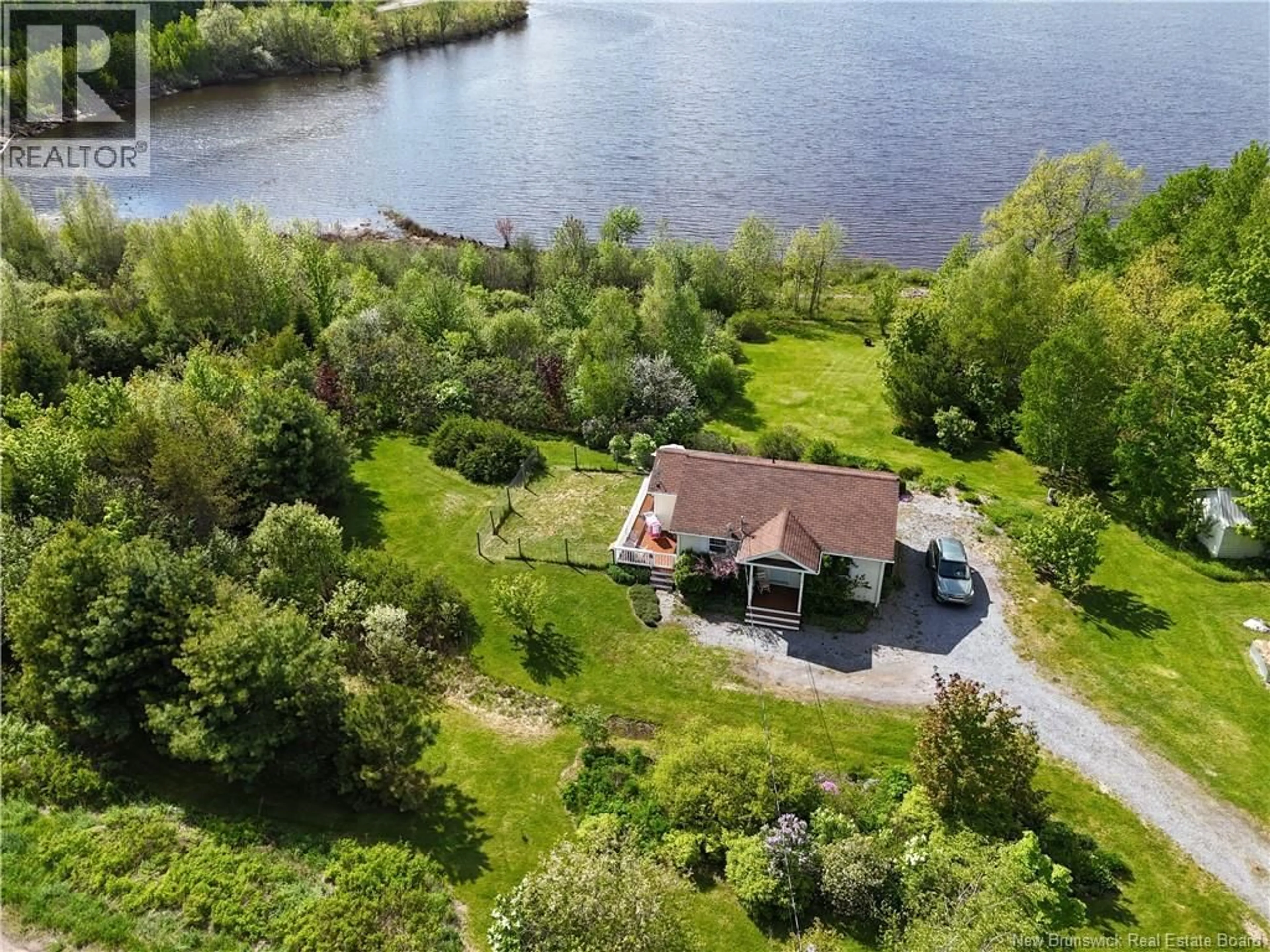 A pic from outside/outdoor area/front of a property/back of a property/a pic from drone, water/lake/river/ocean view for 966 ROUTE 710, Codys New Brunswick E4C0A2