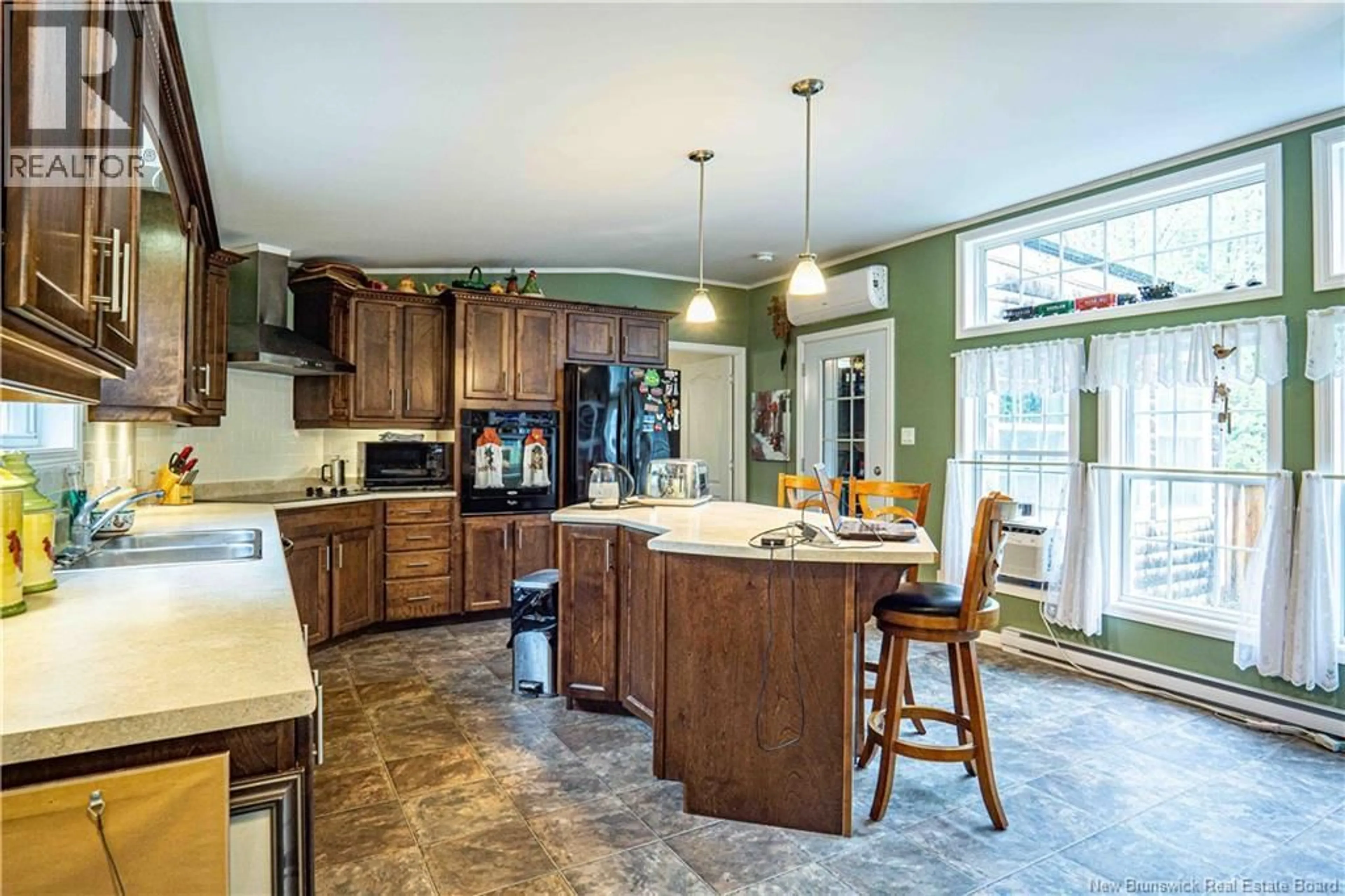 Open concept kitchen, ceramic/tile floor for 307 WATERVILLE ROAD, Waterville New Brunswick E2V3S5