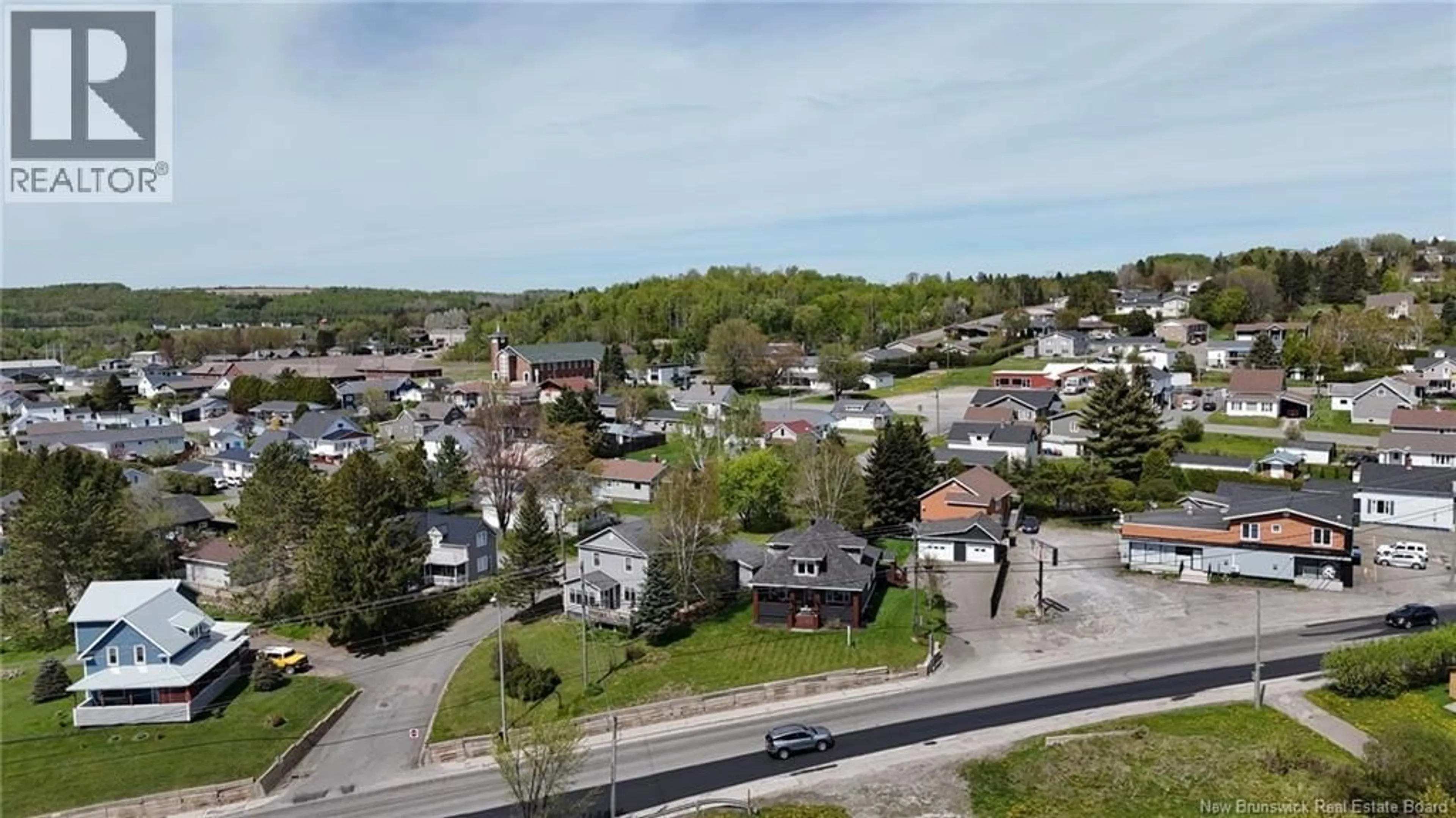 A pic from outside/outdoor area/front of a property/back of a property/a pic from drone, street for 45 TOBIQUE STREET, Grand Falls New Brunswick E3Y1B9
