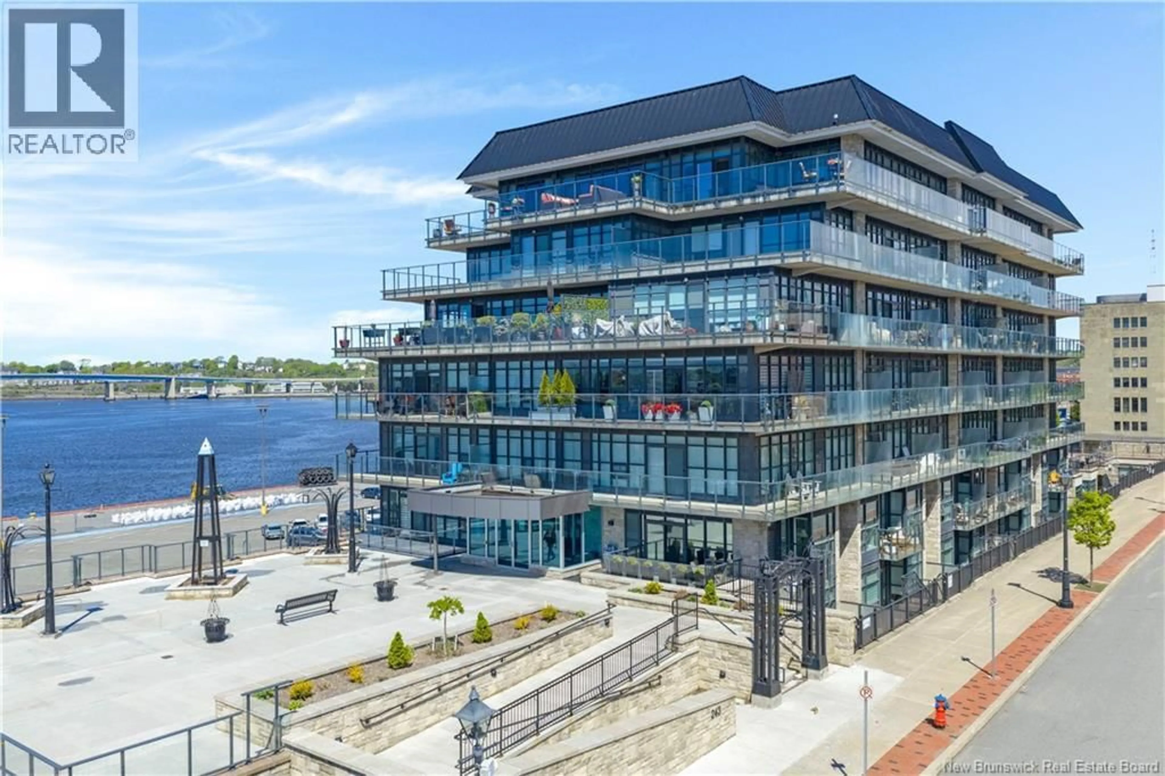 A pic from outside/outdoor area/front of a property/back of a property/a pic from drone, water/lake/river/ocean view for 501 - 243 PRINCE WILLIAM STREET, Saint John New Brunswick E2L0C6