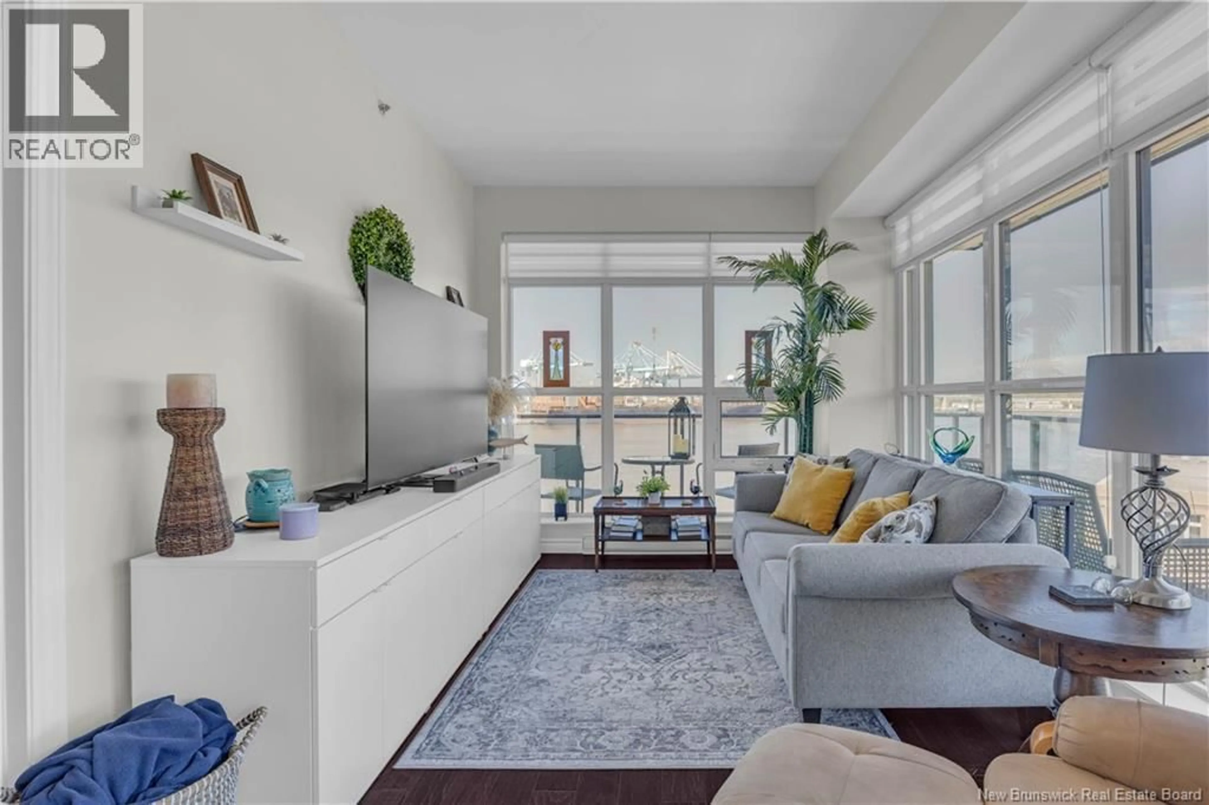 Living room with furniture, unknown for 501 - 243 PRINCE WILLIAM STREET, Saint John New Brunswick E2L0C6