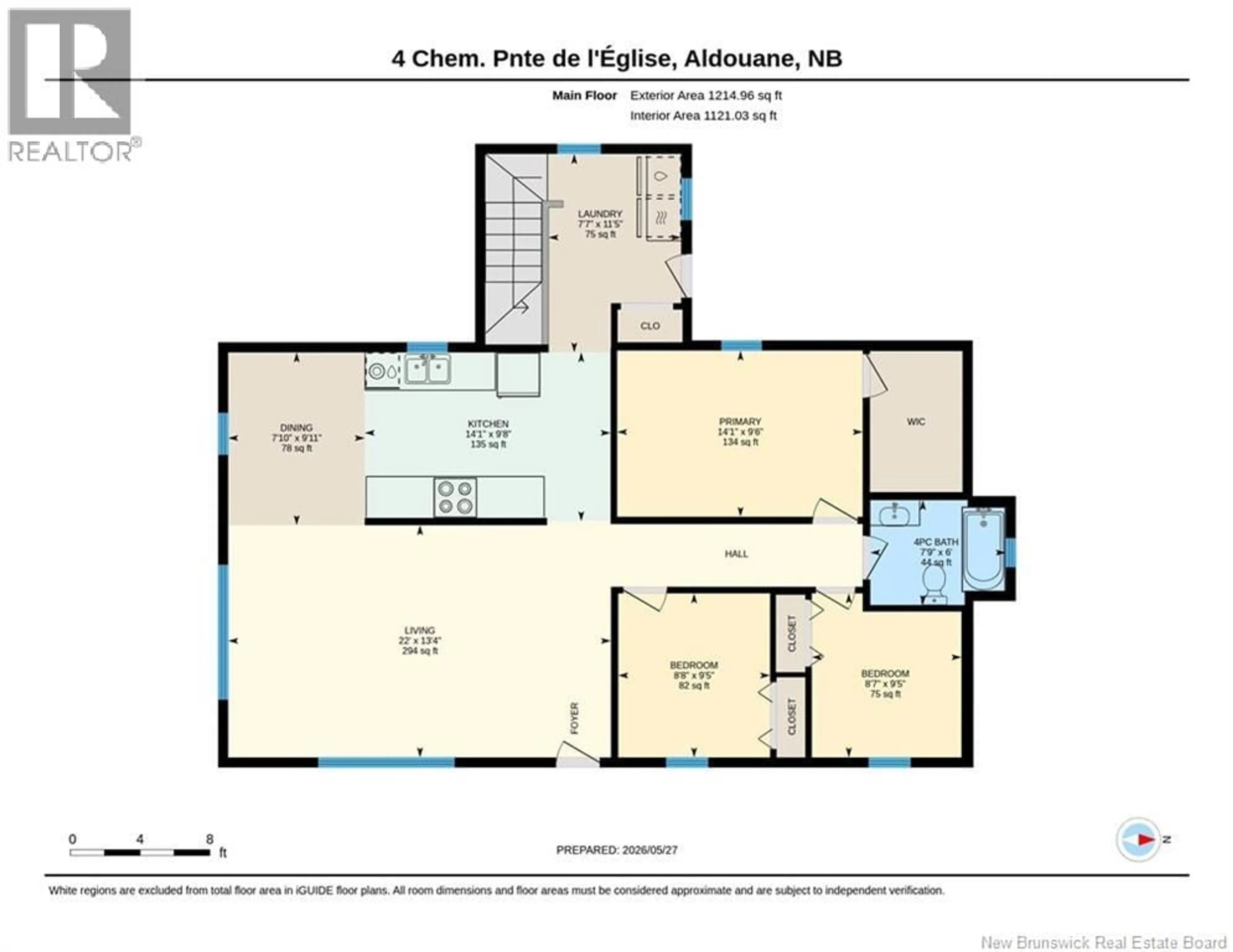 Floor plan for 4 CHEMIN POINTE DE L'EGLISE, Aldouane New Brunswick E4W5H2