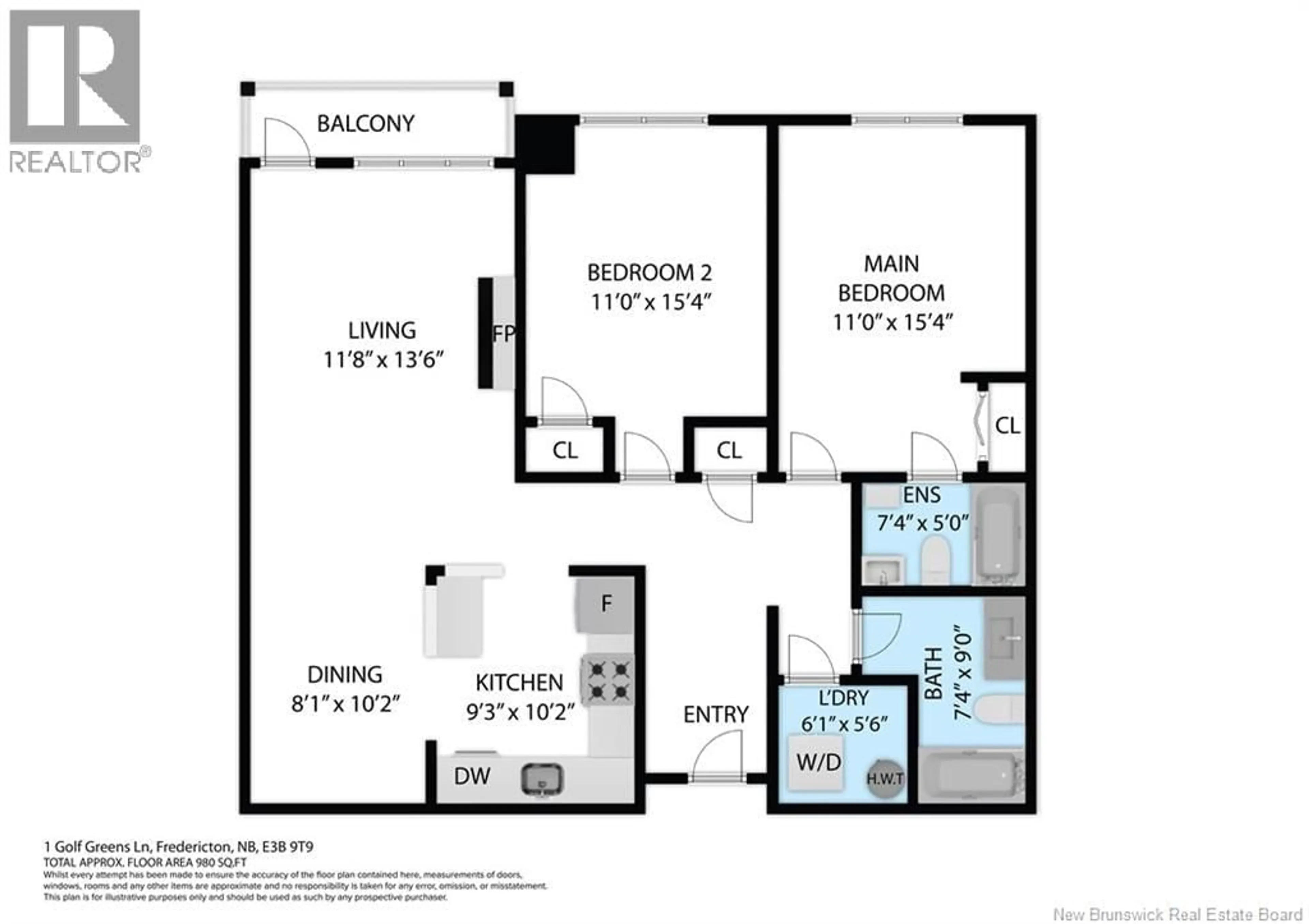 Floor plan for 317 - 1 GOLF GREENS LANE, Fredericton New Brunswick E3B9T9