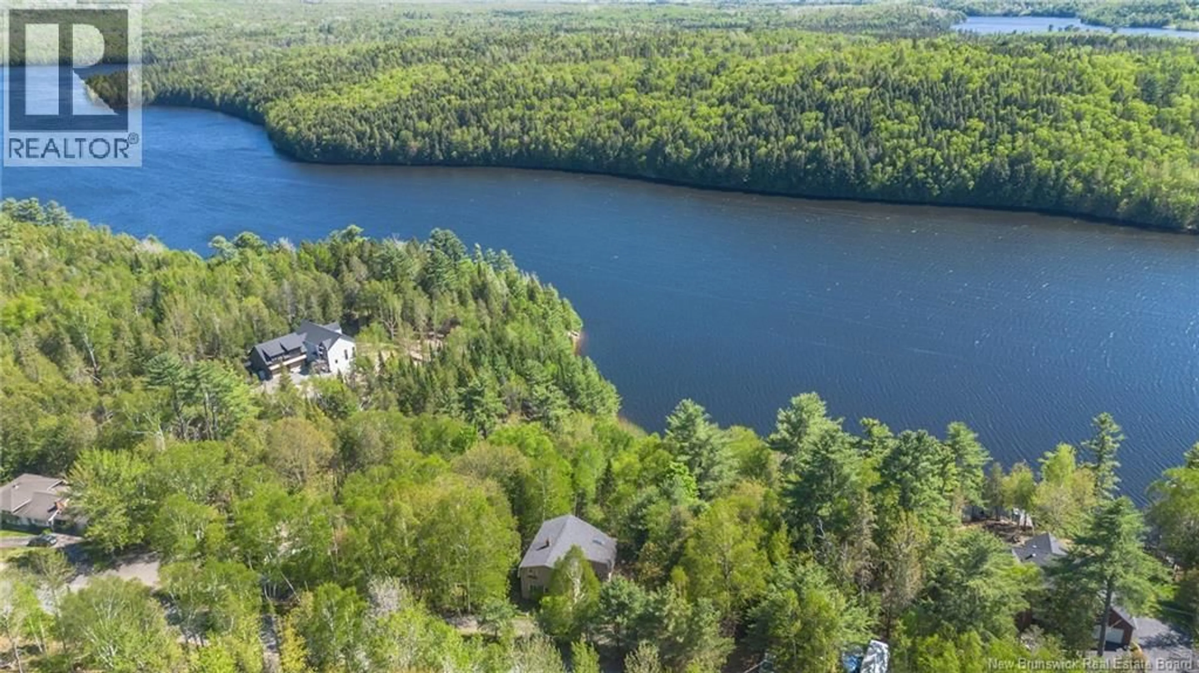 A pic from outside/outdoor area/front of a property/back of a property/a pic from drone, water/lake/river/ocean view for 98 WOODBINE LANE, Upper Kingsclear New Brunswick E3E1S3
