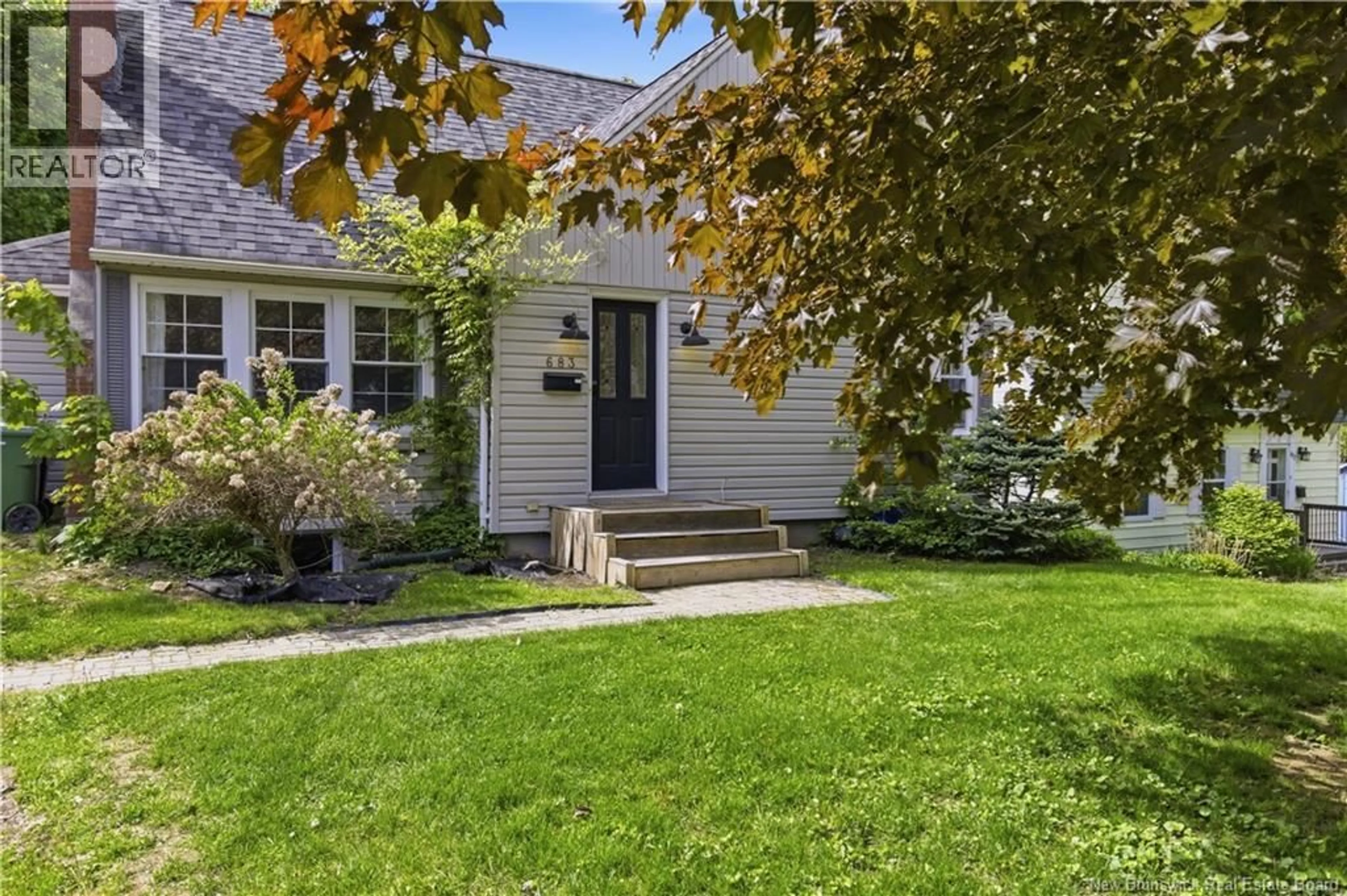 Home with vinyl exterior material, street for 683 MITCHELL STREET, Fredericton New Brunswick E3B3S7
