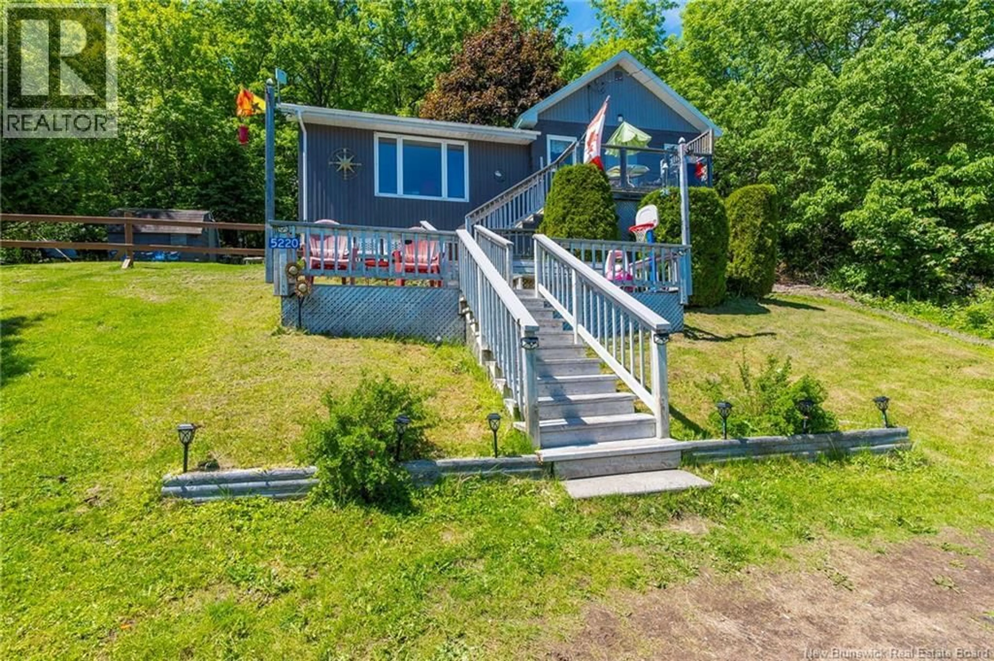 A pic from outside/outdoor area/front of a property/back of a property/a pic from drone, water/lake/river/ocean view for 5220 ROUTE 102, Hampstead New Brunswick E5M2B6
