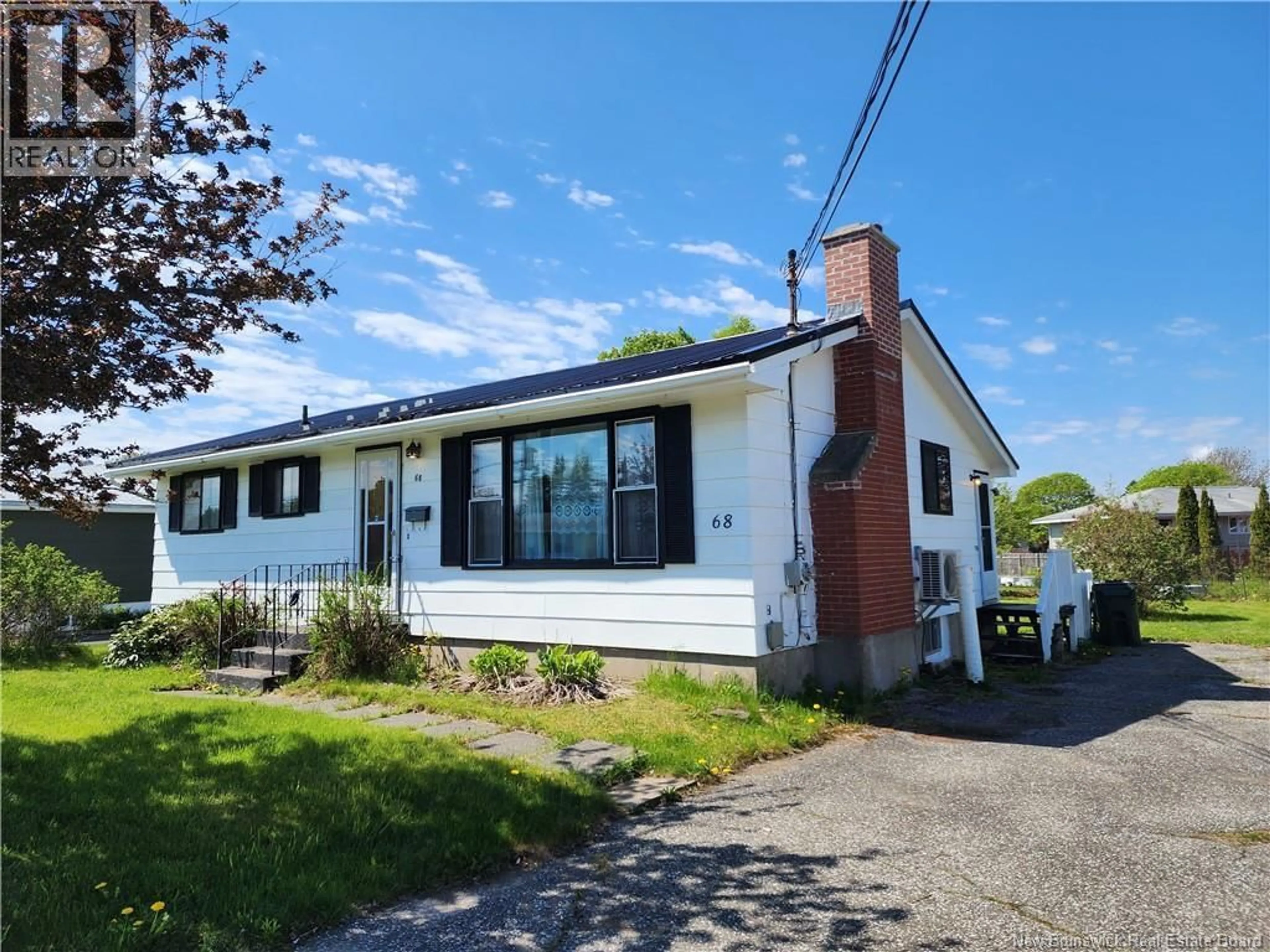 Home with vinyl exterior material, street for 68 SHERWOOD DRIVE, Saint John New Brunswick E2J3H8