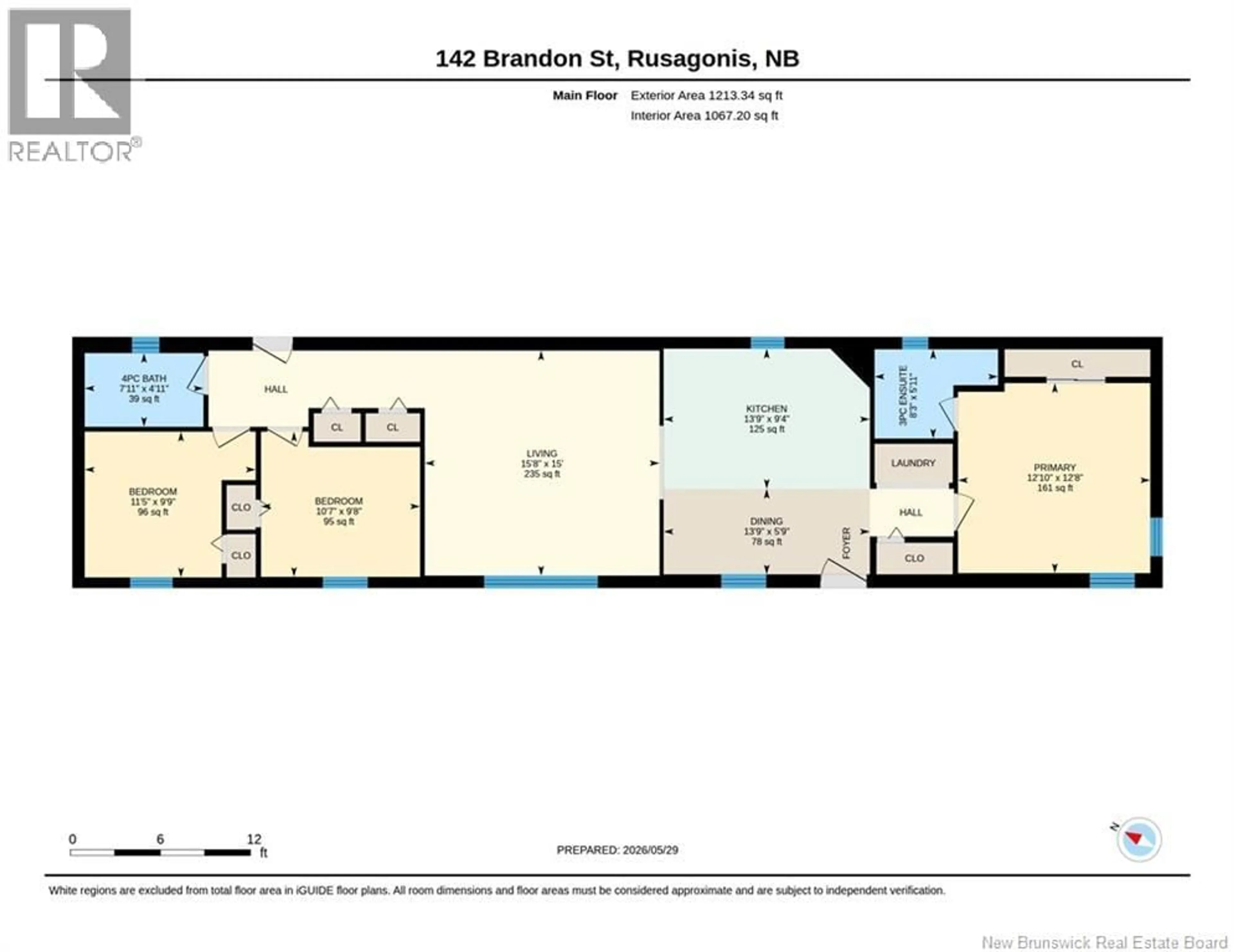 Floor plan for 142 BRANDON STREET, Rusagonis New Brunswick E3B0M4