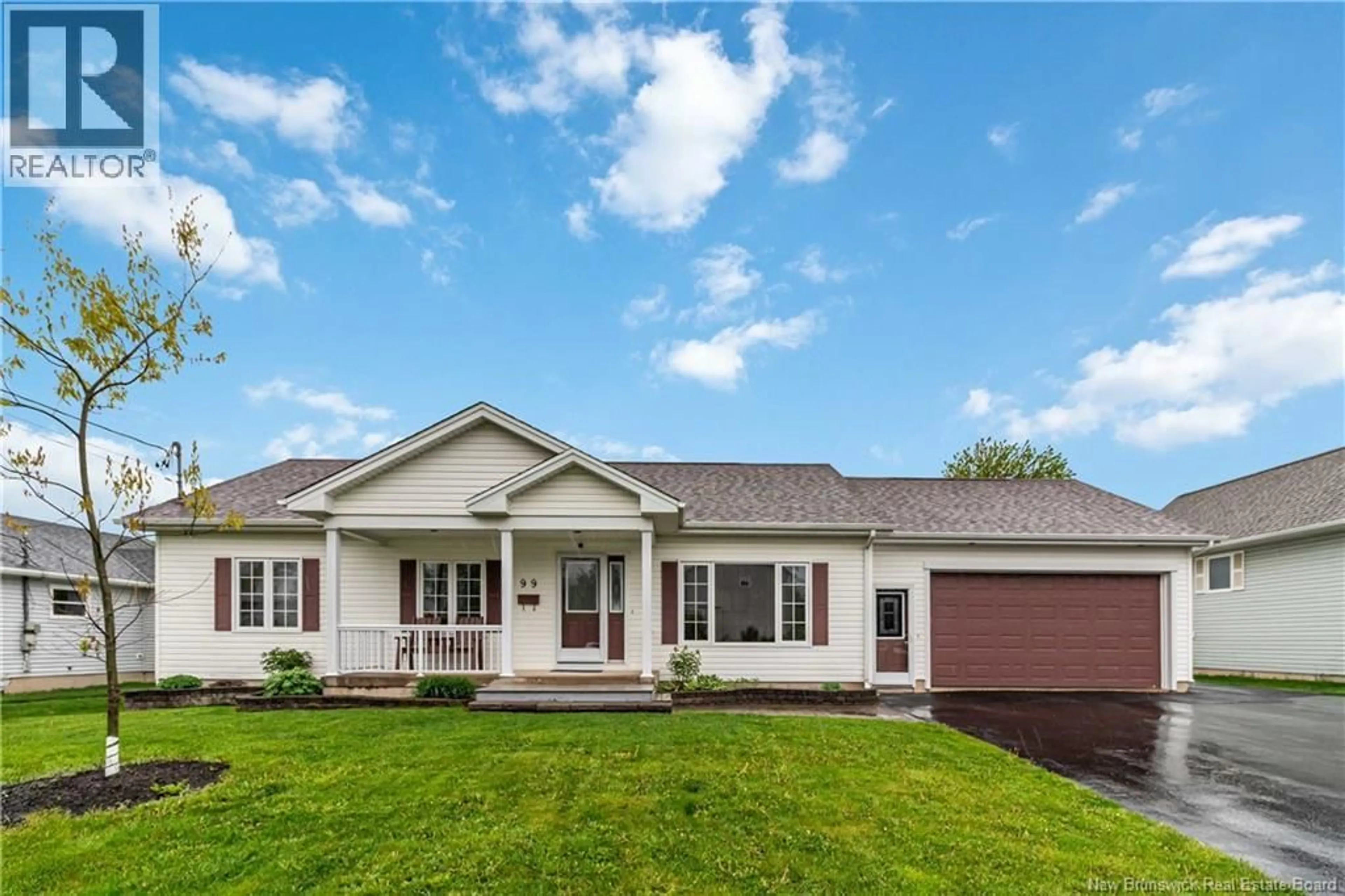 Home with vinyl exterior material, street for 99 FAIRVIEW KNOLL DRIVE, Moncton New Brunswick E1A6L2