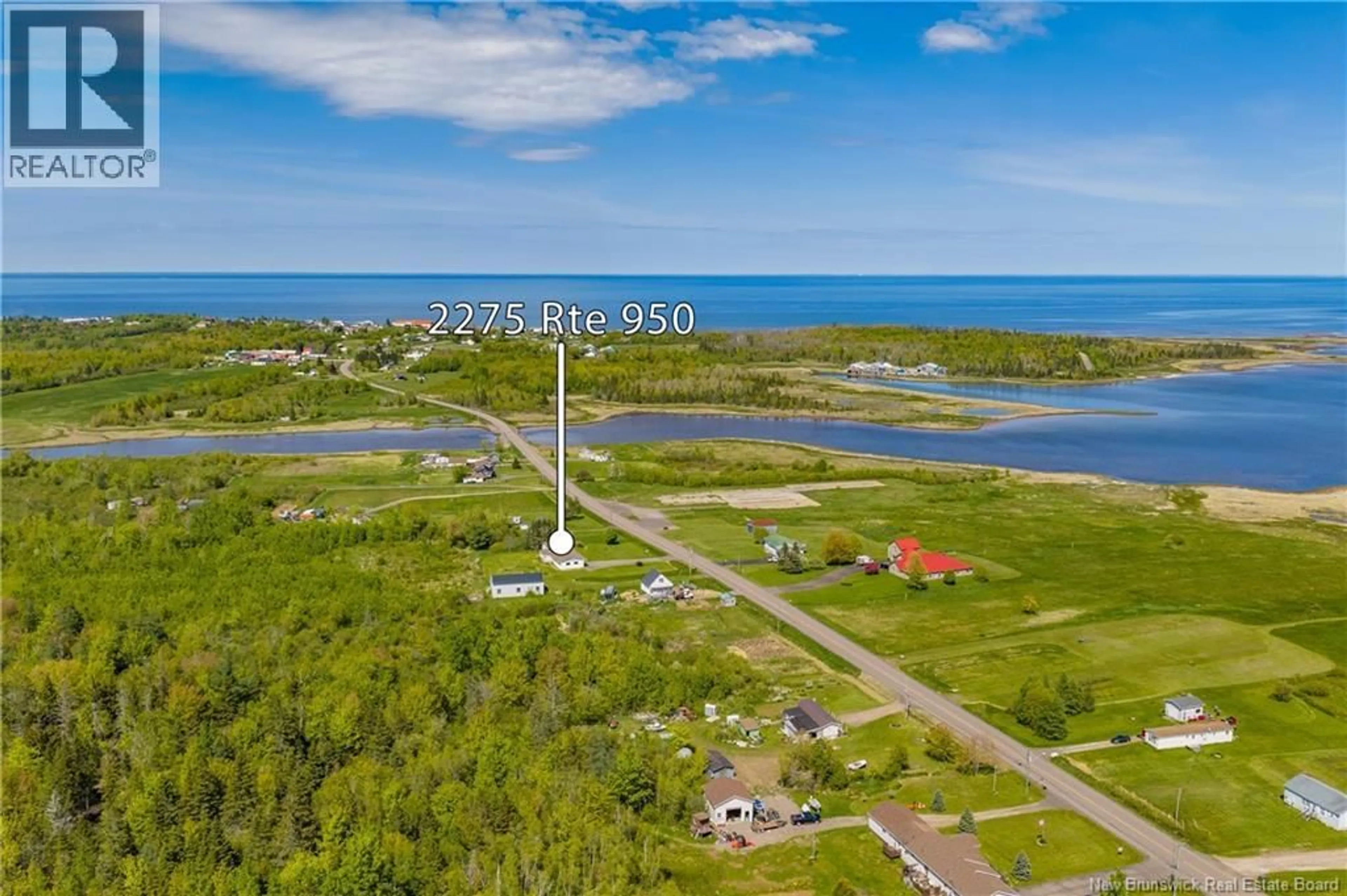 A pic from outside/outdoor area/front of a property/back of a property/a pic from drone, water/lake/river/ocean view for 2275 ROUTE 950, Petit-Cap New Brunswick E4N2H9