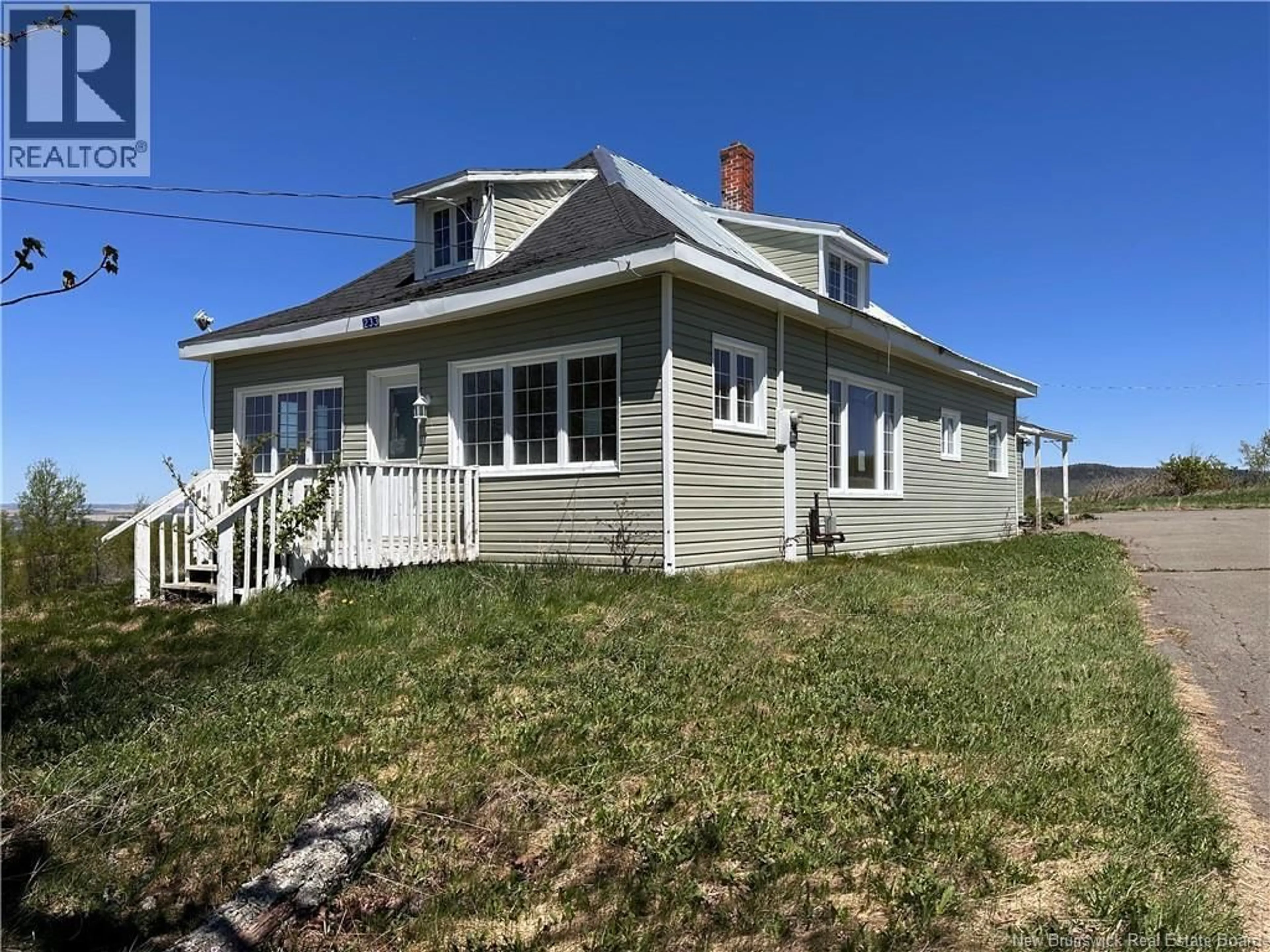 A pic from outside/outdoor area/front of a property/back of a property/a pic from drone, building for 233 HILLDALE ROAD, New Denmark New Brunswick E7G1V7