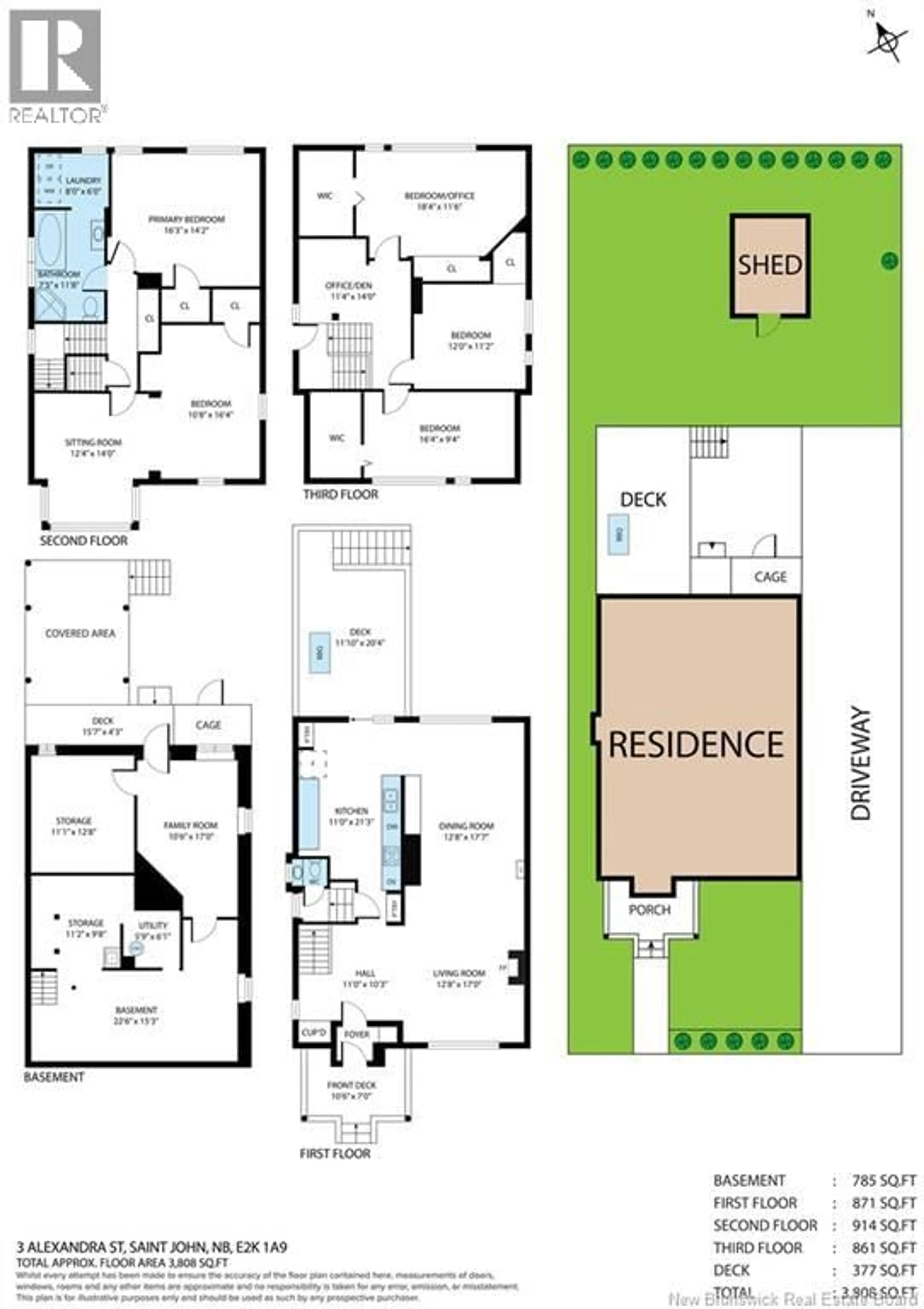 Floor plan for 3 ALEXANDRA STREET, Saint John New Brunswick E2K1A9