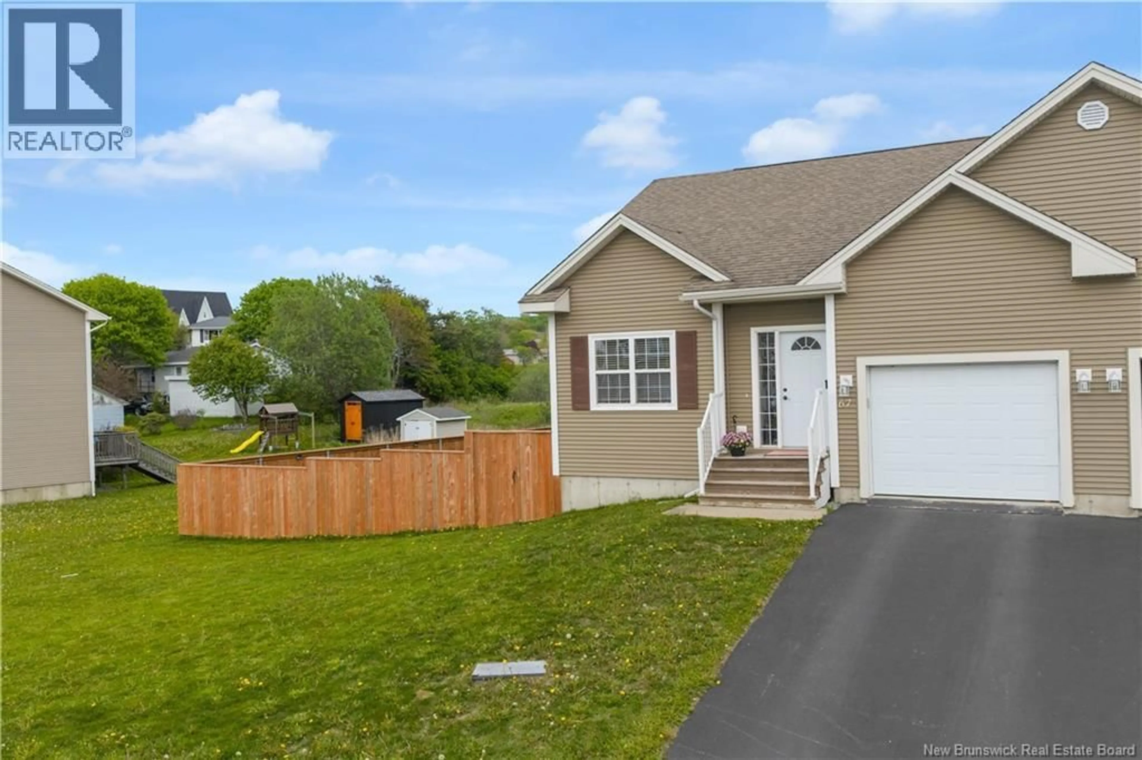 Home with vinyl exterior material, street for 67 FOLEY COURT, Saint John New Brunswick E2J0C8