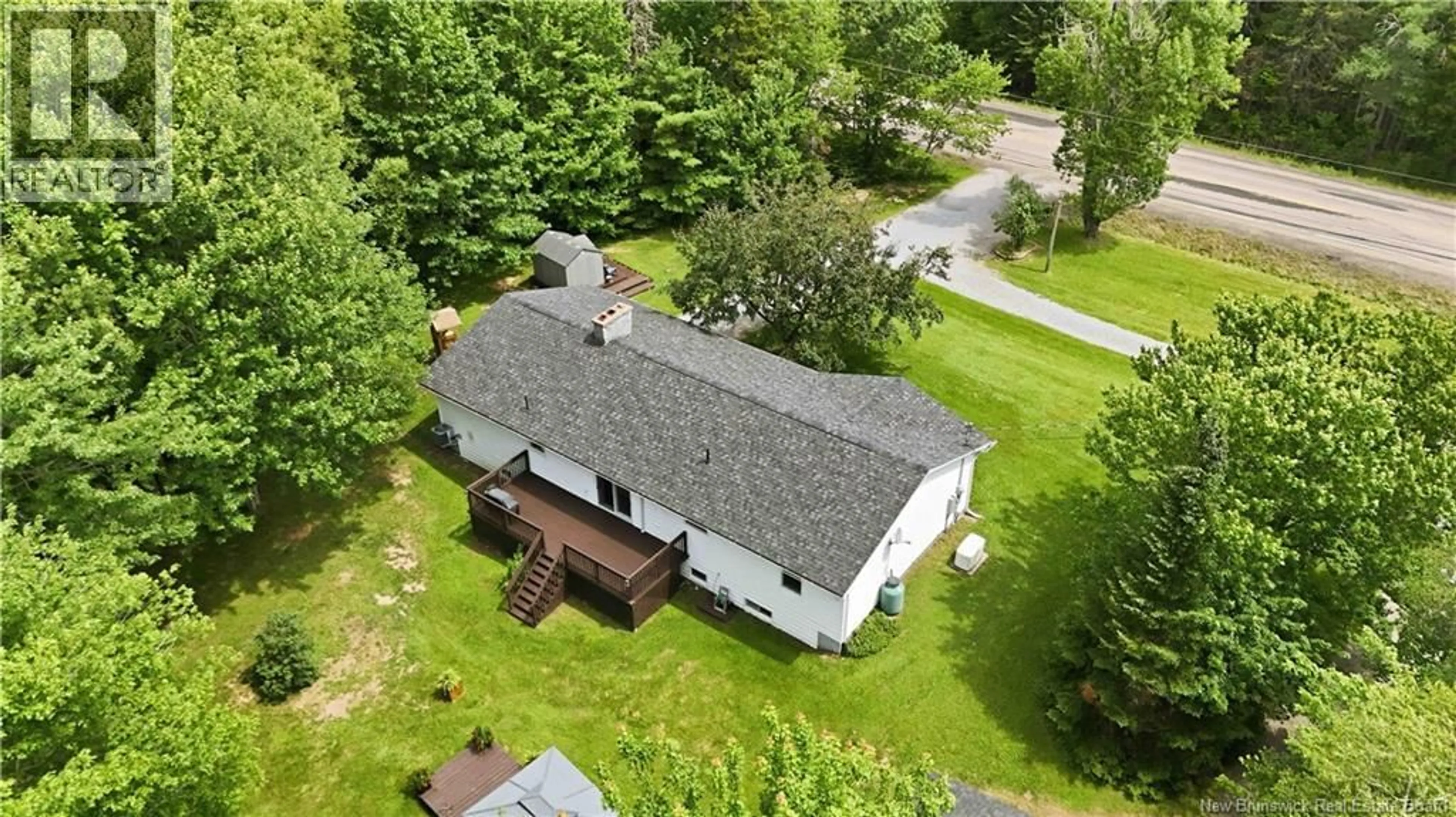 A pic from outside/outdoor area/front of a property/back of a property/a pic from drone, unknown for 2918 ROUTE 115, Irishtown New Brunswick E1H2N4