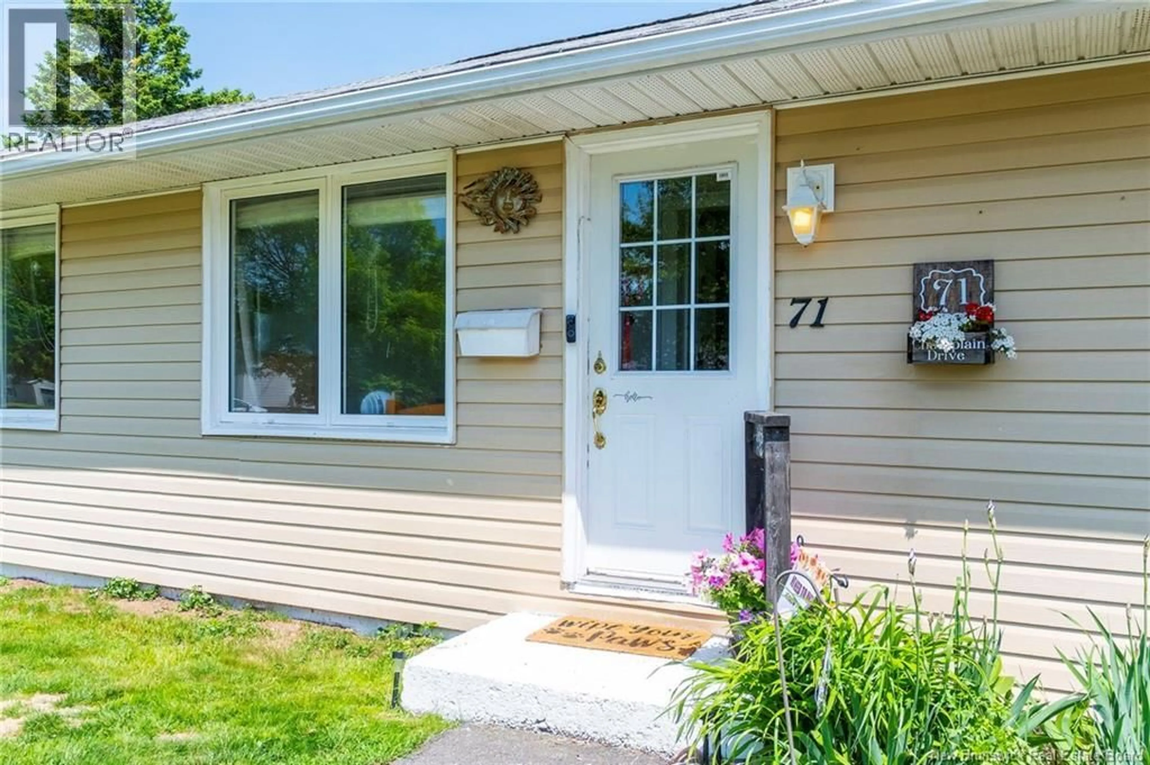 Home with vinyl exterior material, street for 71 CHAMPLAIN DRIVE, Saint John New Brunswick E2J3C5