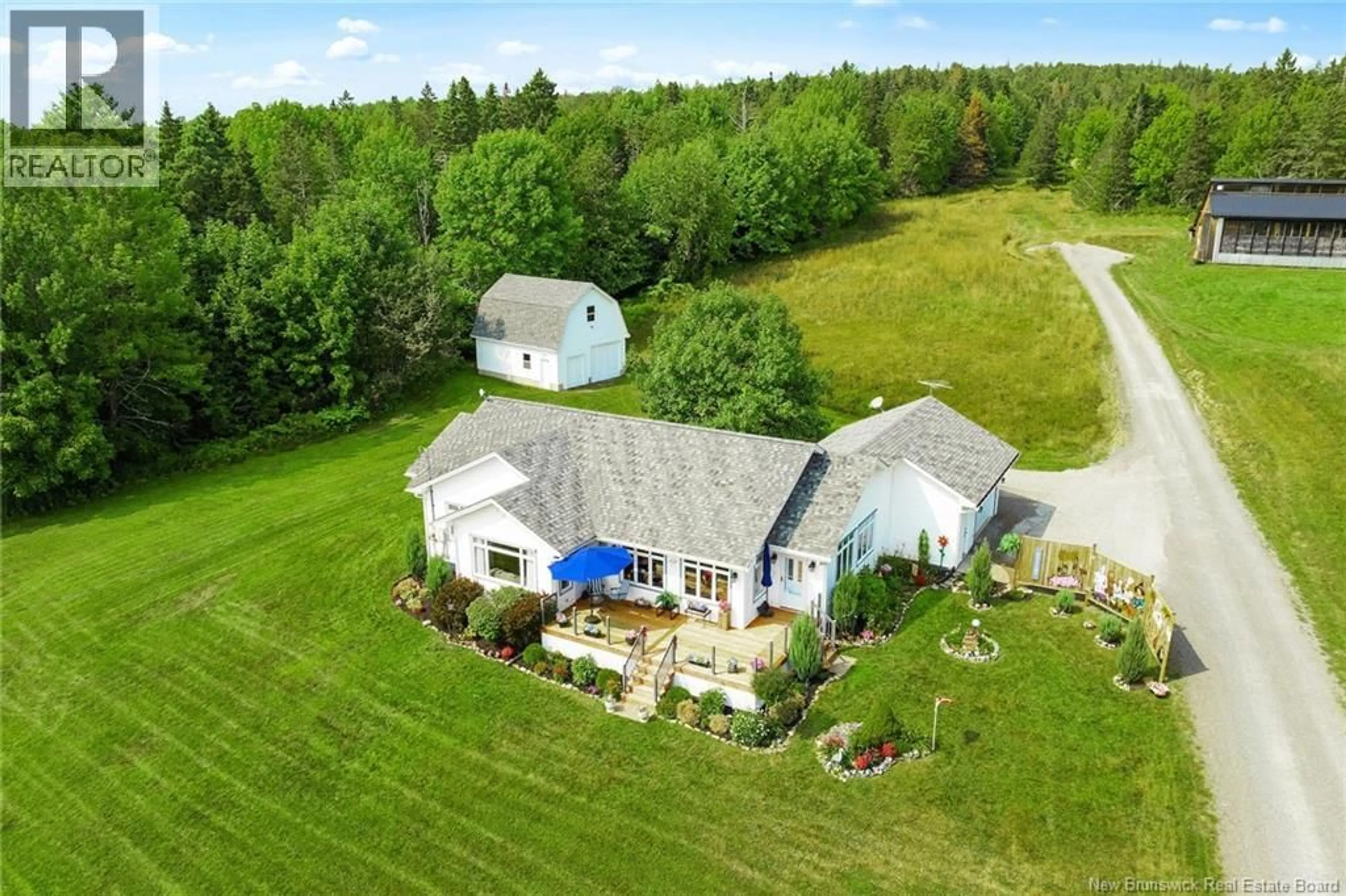 A pic from outside/outdoor area/front of a property/back of a property/a pic from drone, unknown for 2446 ROUTE 105, Lower Queensbury New Brunswick E6L1G2
