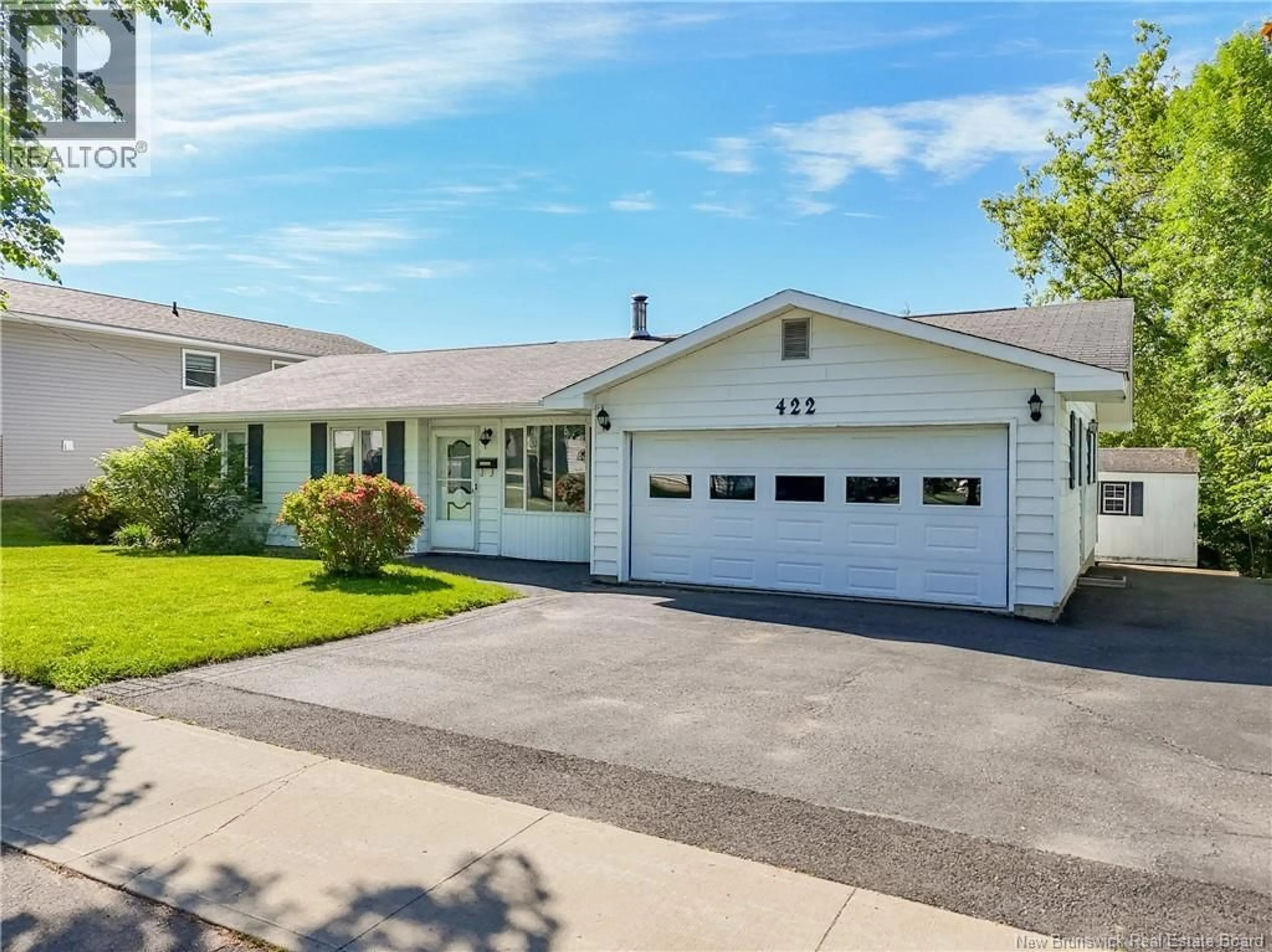 Home with vinyl exterior material, street for 422 SEWELL STREET, Fredericton New Brunswick E3A5E2