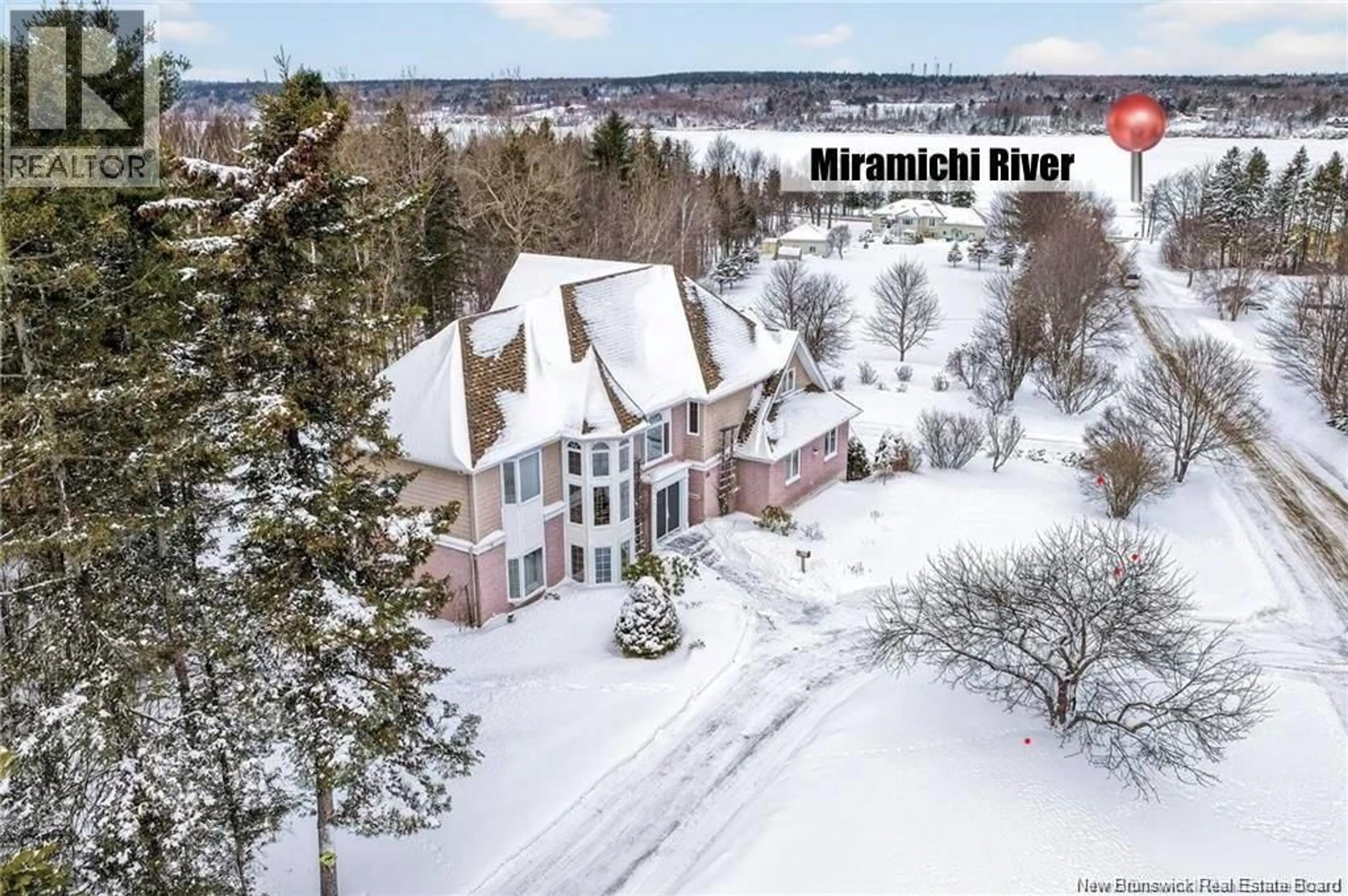 A pic from outside/outdoor area/front of a property/back of a property/a pic from drone, water/lake/river/ocean view for 18 BREAU AVENUE, Miramichi New Brunswick E1N6M8