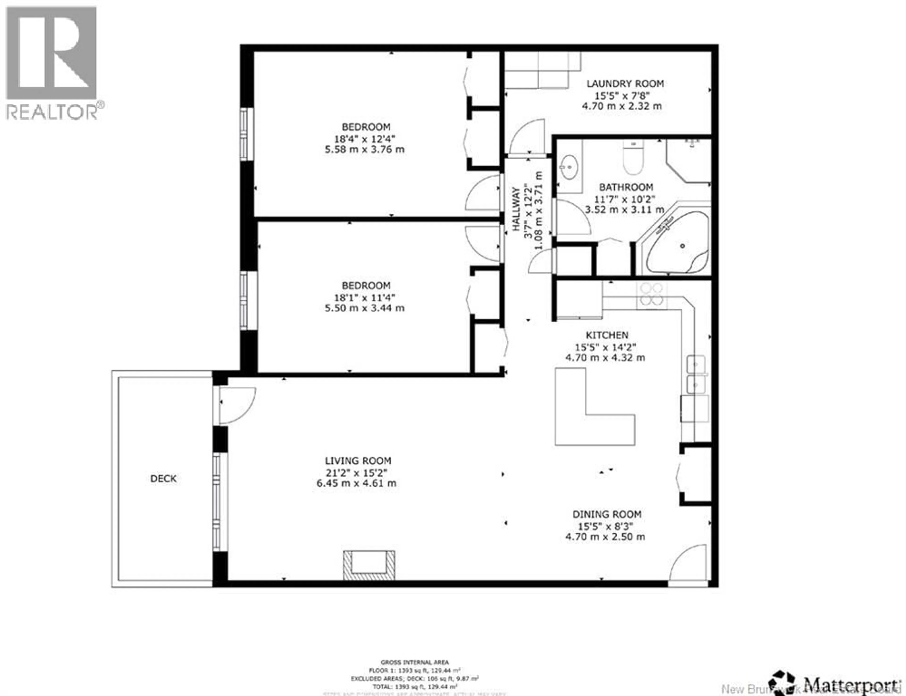 Floor plan for 13 - 185 REYNOLDS STREET, Fredericton New Brunswick E3A0K7