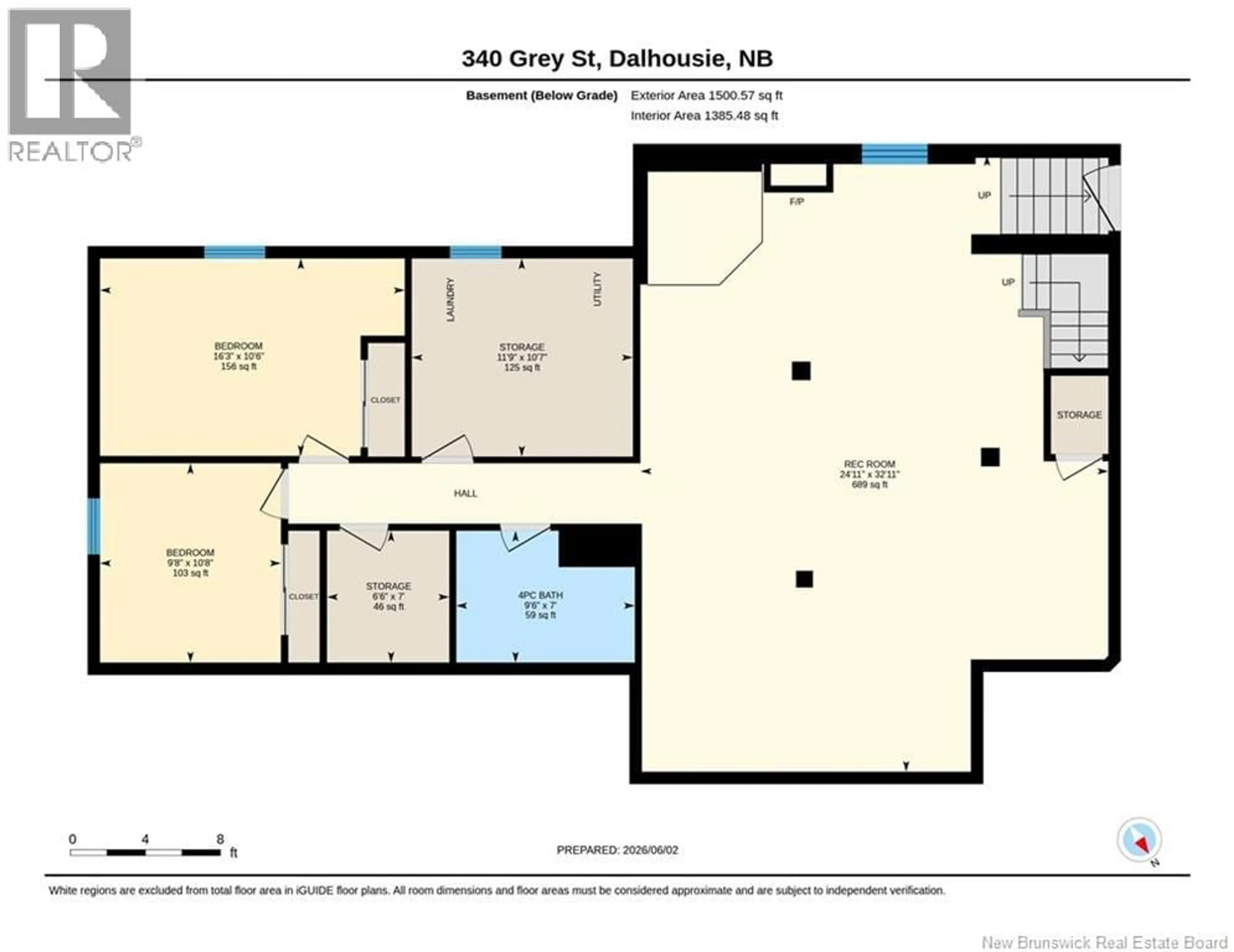 Floor plan for 340 GREY STREET, Dalhousie New Brunswick E8C1W2