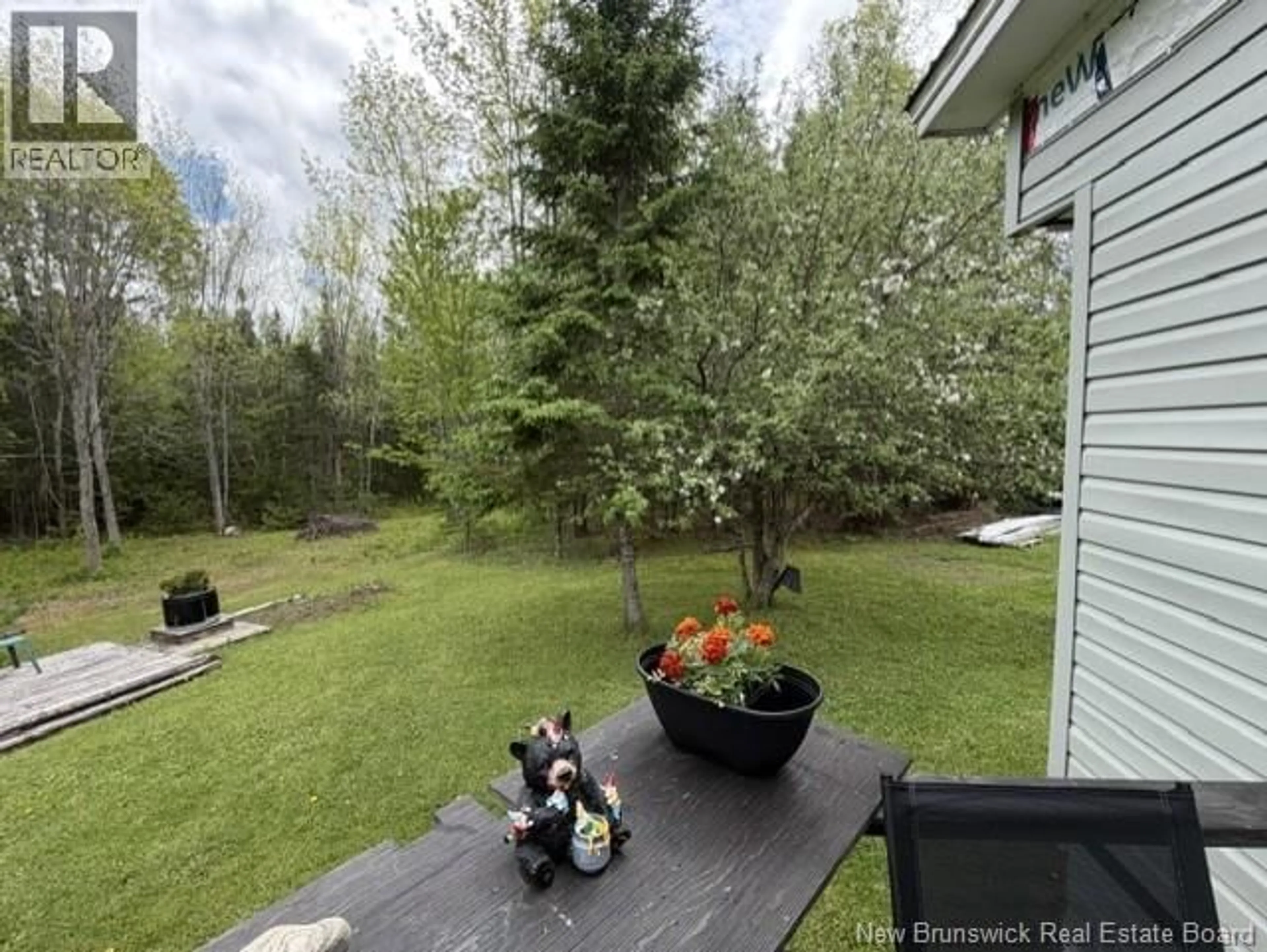 A pic from outside/outdoor area/front of a property/back of a property/a pic from drone, forest/trees view for 7825 ROUTE 3, Dewolfe New Brunswick E5A1K8