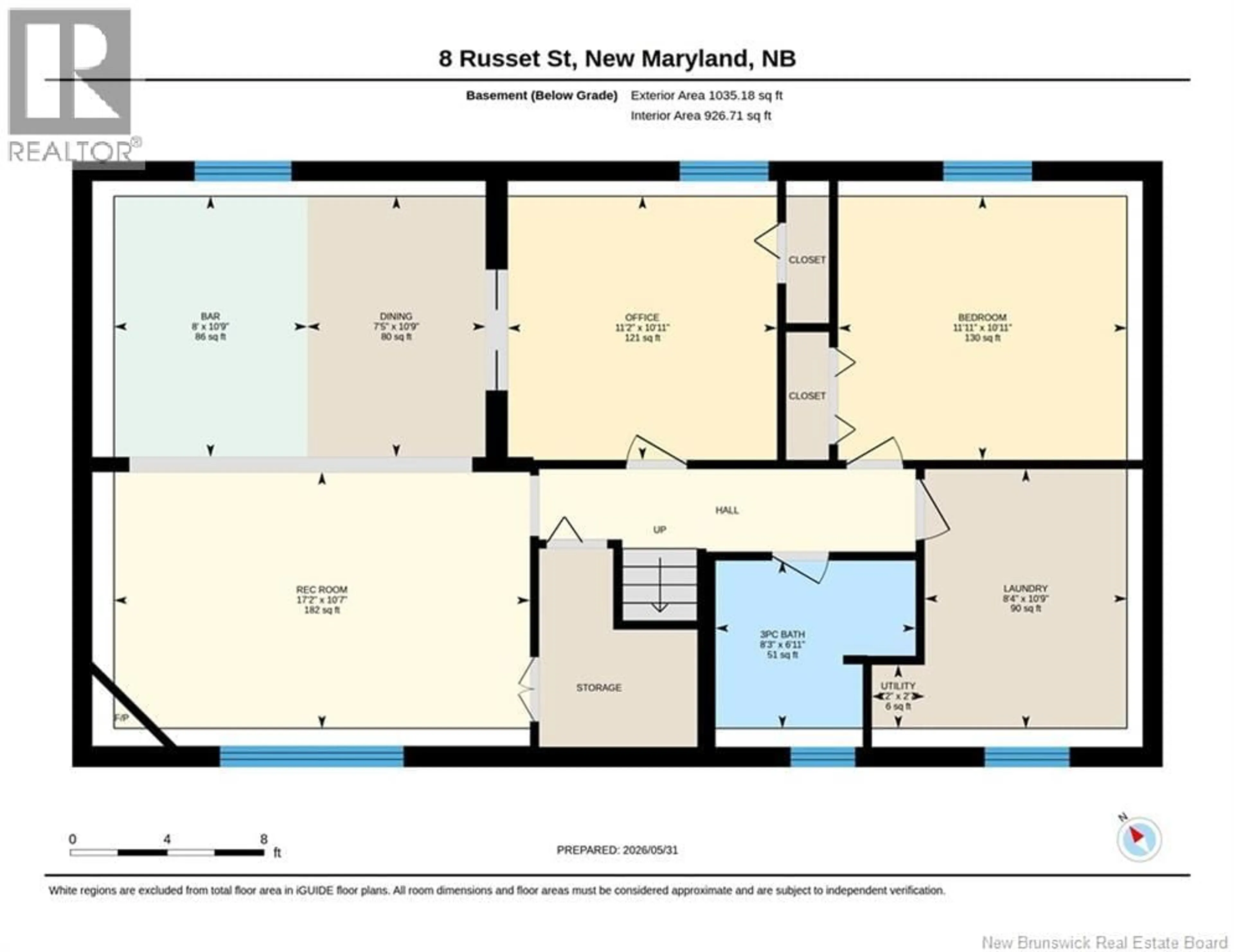 Floor plan for 8 RUSSETT STREET, New Maryland New Brunswick E3C1B5
