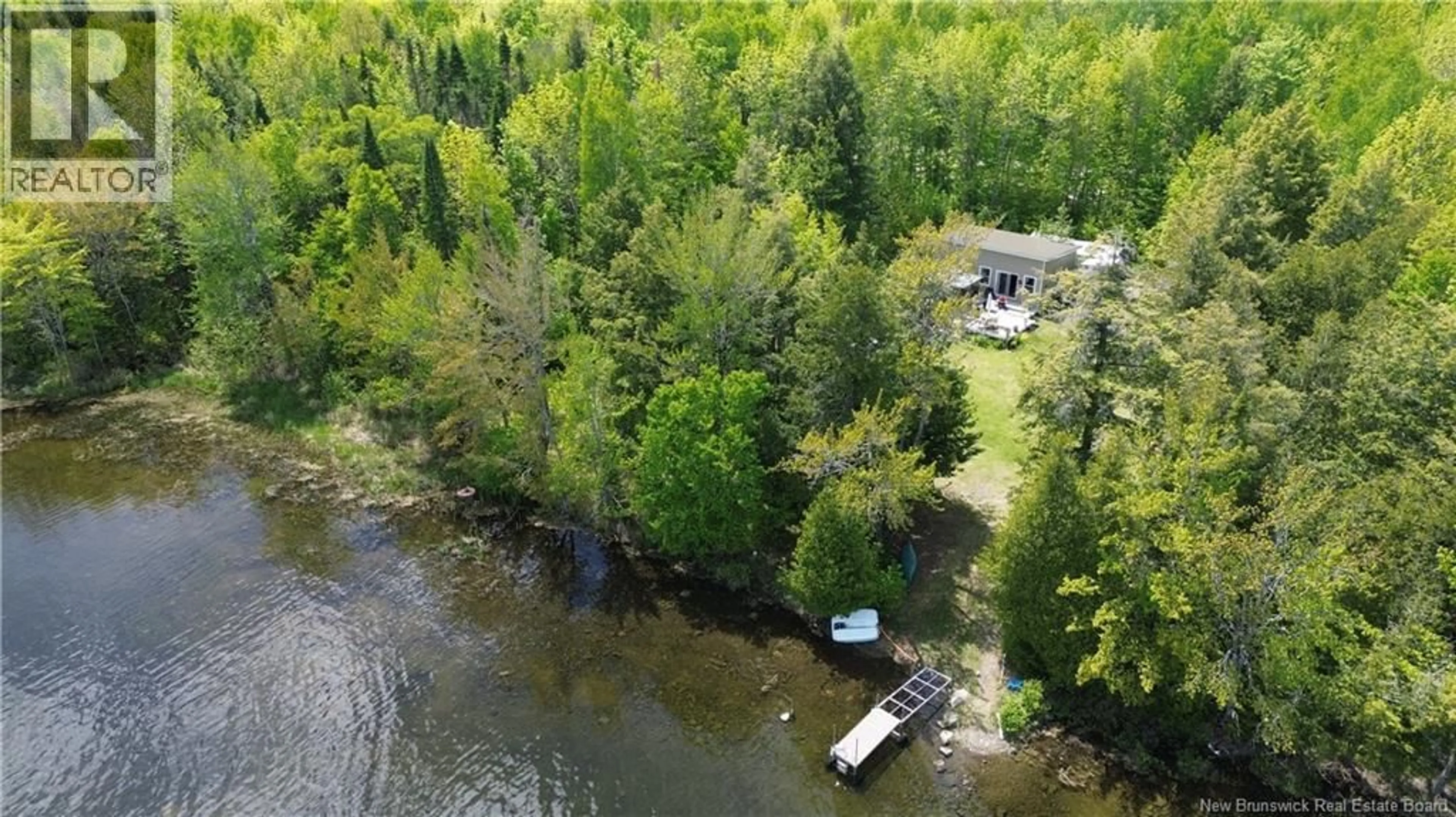 A pic from outside/outdoor area/front of a property/back of a property/a pic from drone, water/lake/river/ocean view for 55 STEVENSON LANE, Green Mountain New Brunswick E6H1Y6