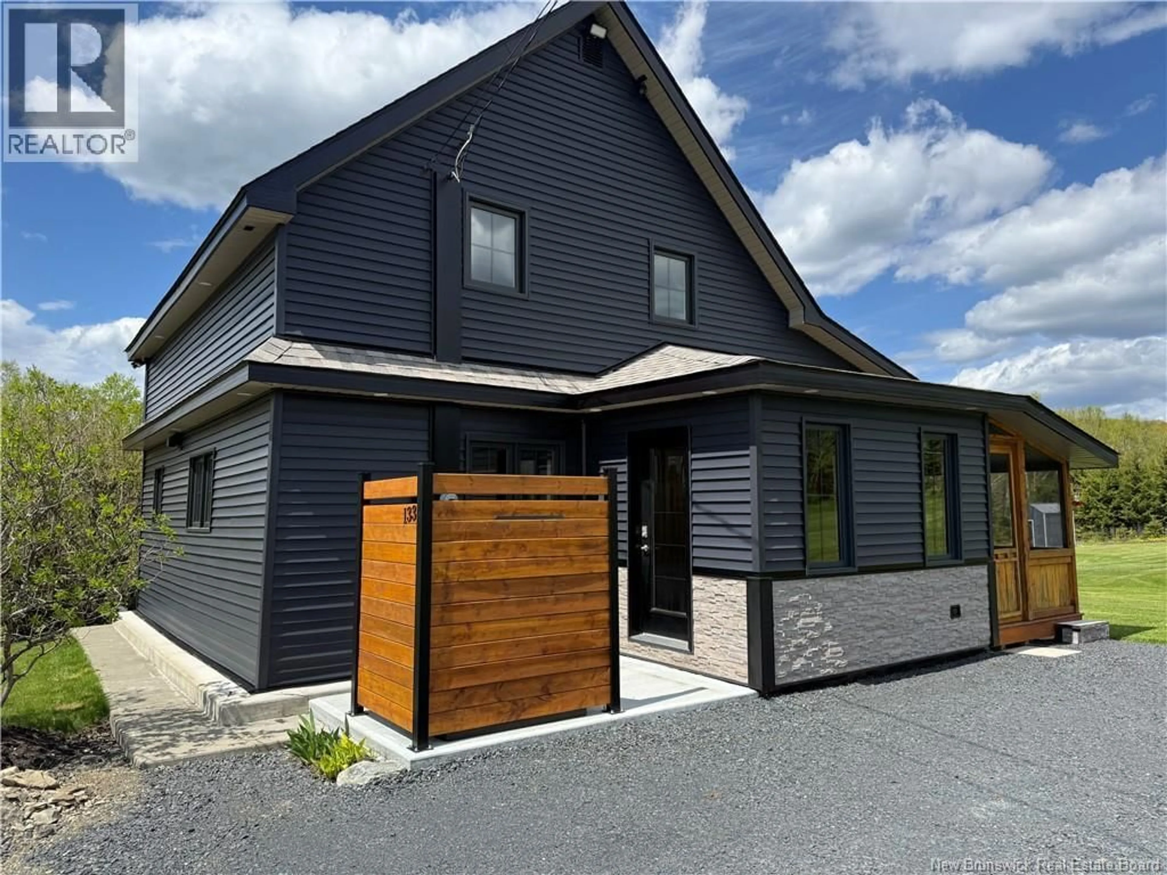 Home with vinyl exterior material, street for 133 CHEMIN F. BERNIER ROAD, Saint-Joseph-De-Madawaska New Brunswick E7B2M7