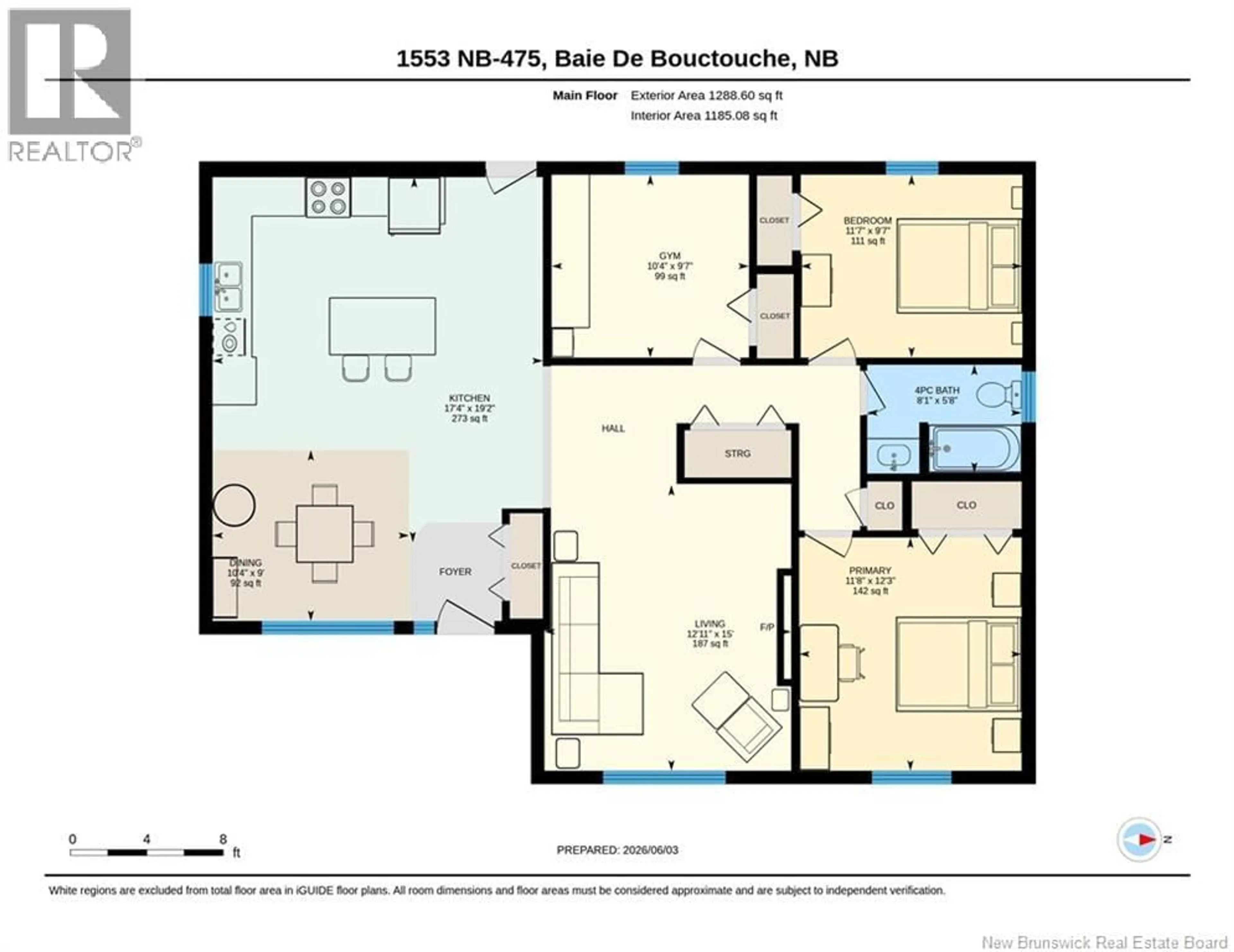 Floor plan for 1553 ROUTE 475, Bouctouche New Brunswick E4S4P6