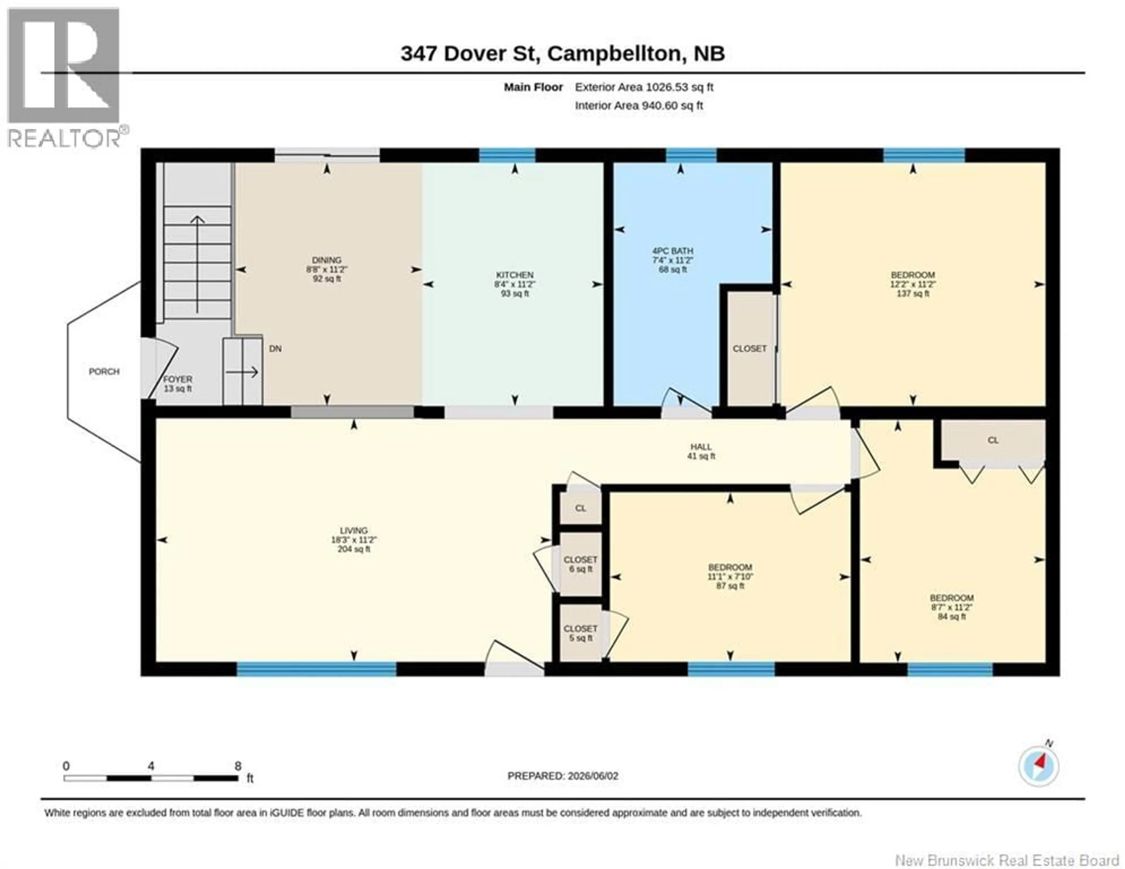 Floor plan for 347 DOVER STREET, Campbellton New Brunswick E3N3M8