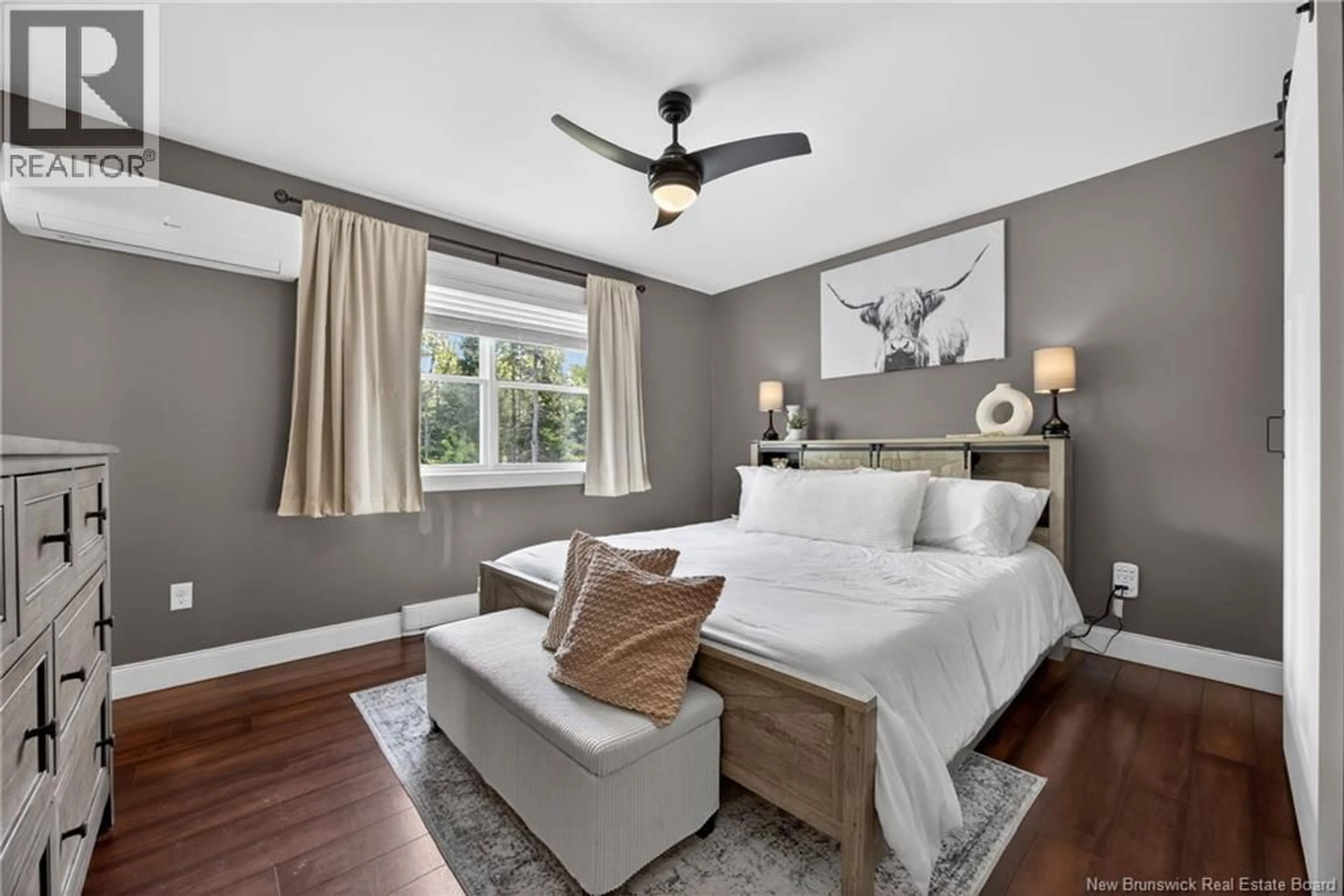 Bedroom with bed, wood/laminate floor for 14 CHARDONNAY STREET, Fredericton New Brunswick E3A0A7