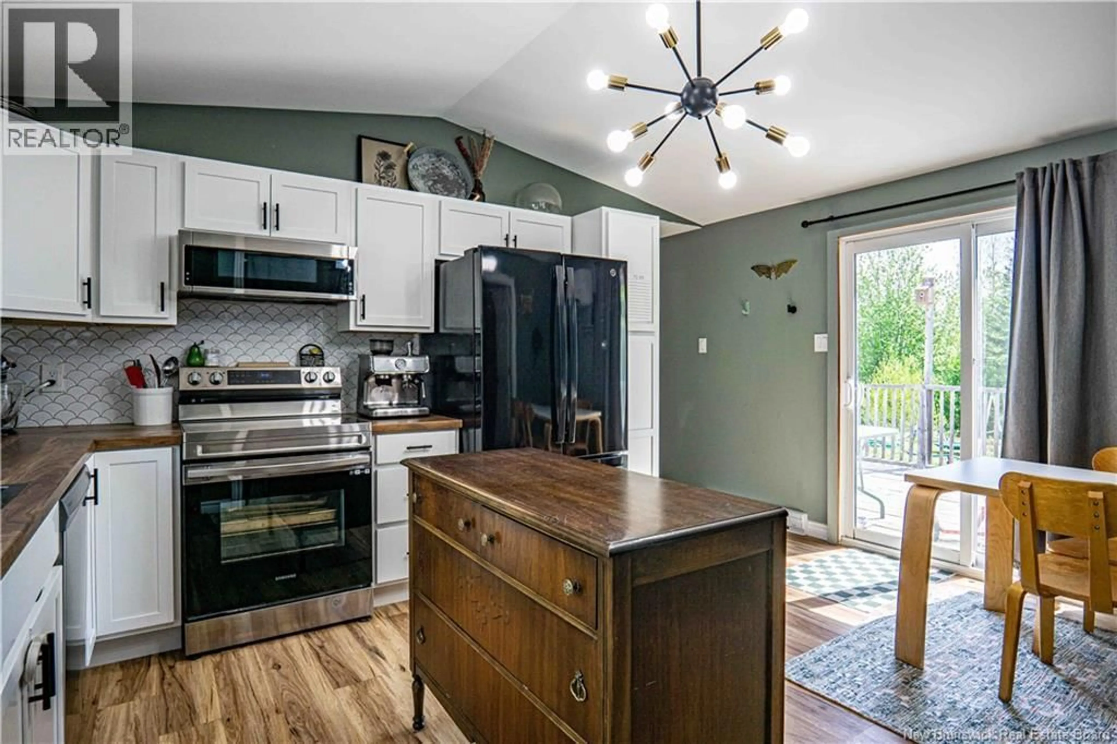 Open concept kitchen, wood/laminate floor for 1388 POST ROAD, Rusagonis New Brunswick E3B7Y2