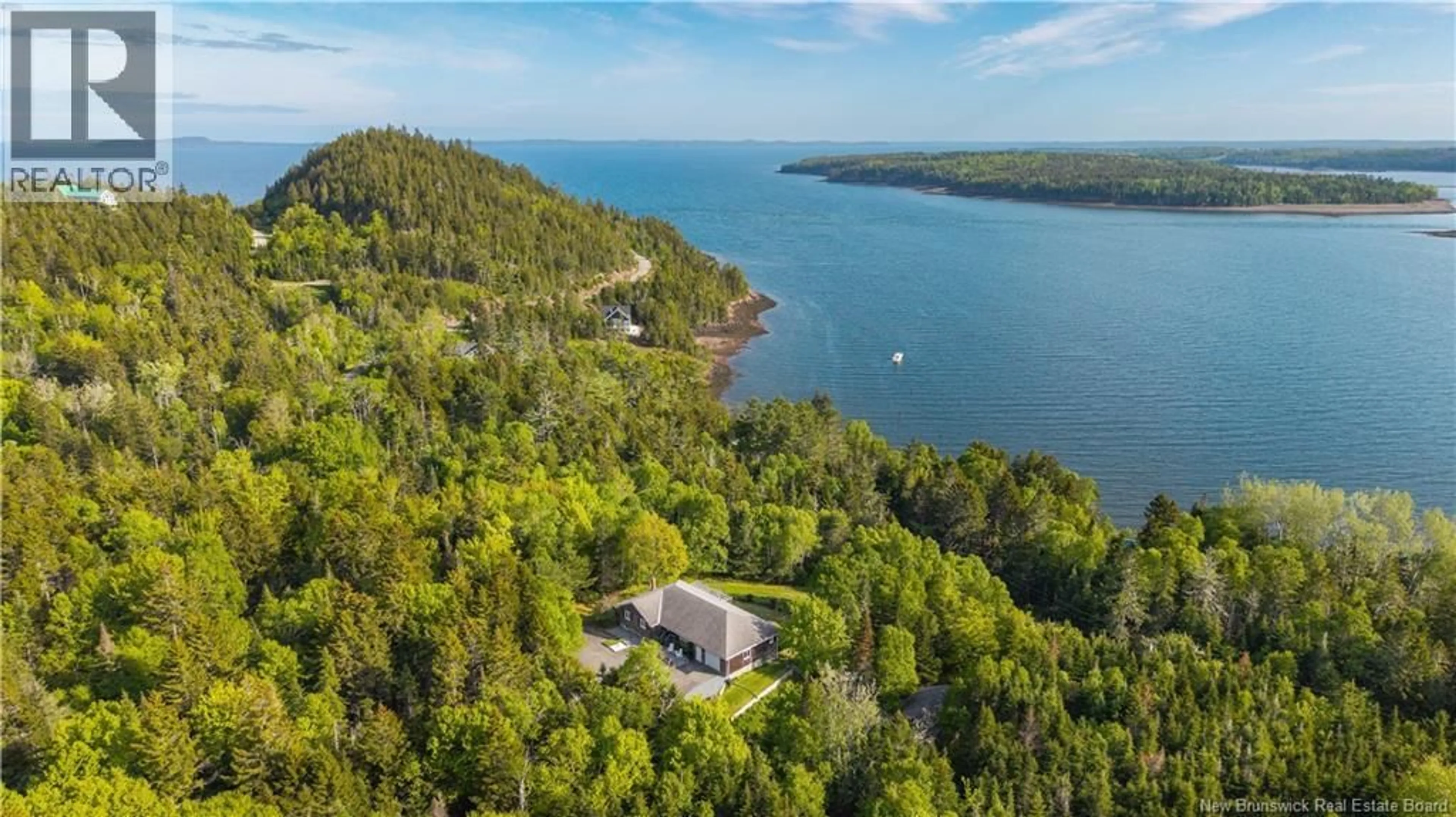 A pic from outside/outdoor area/front of a property/back of a property/a pic from drone, water/lake/river/ocean view for 11 MCLAREN DRIVE, Chamcook New Brunswick E5B3E3