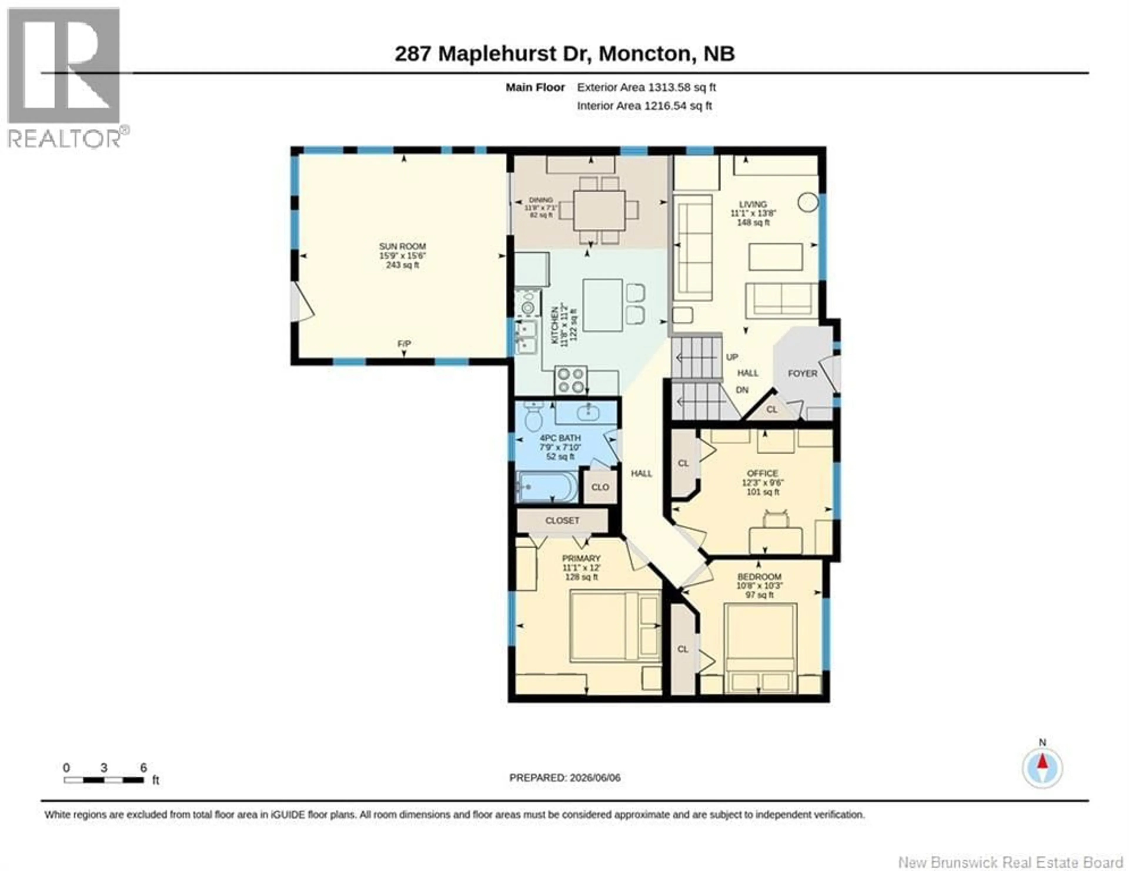 Floor plan for 287 MAPLEHURST DRIVE, Moncton New Brunswick E1G4T8