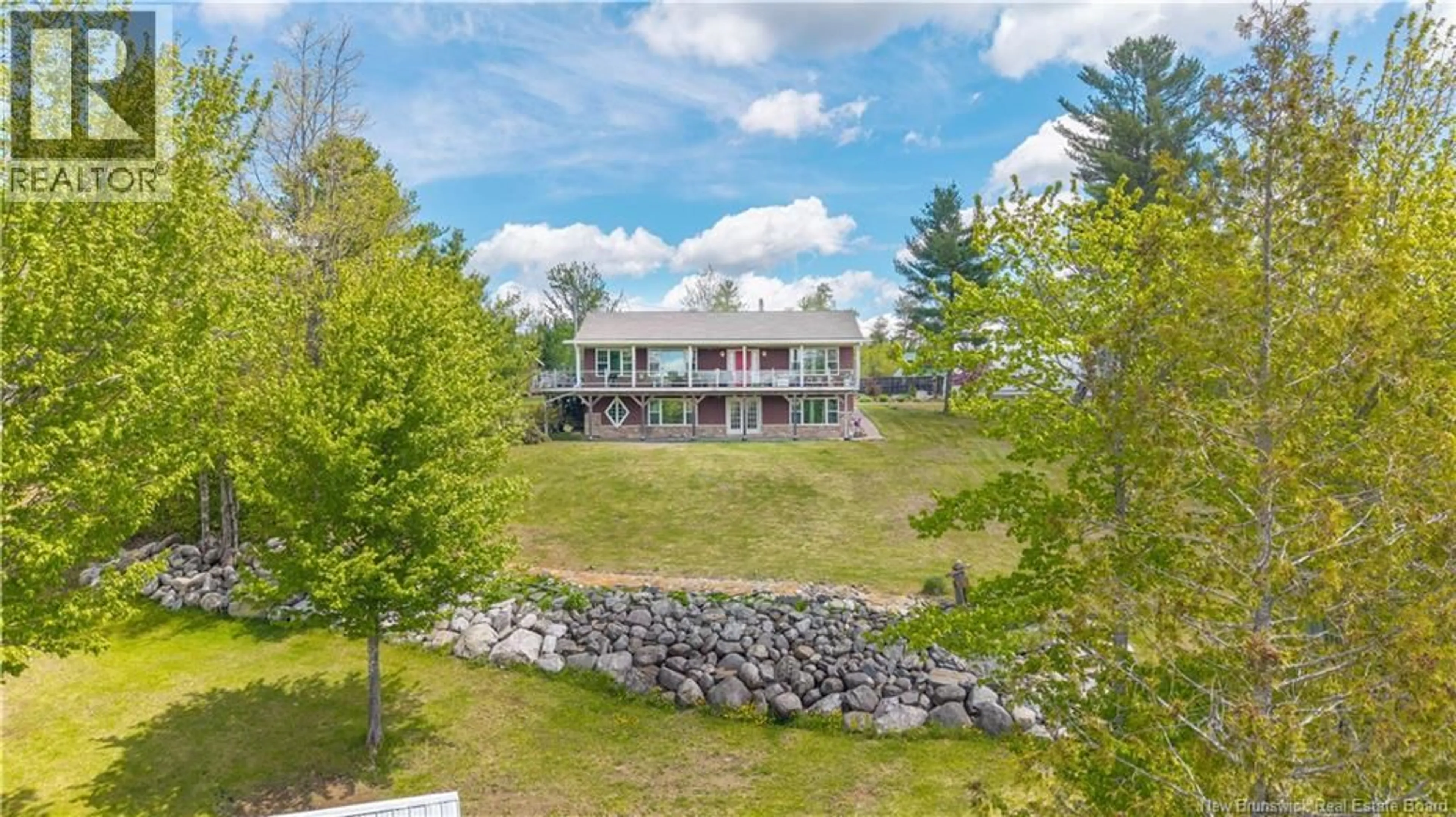 A pic from outside/outdoor area/front of a property/back of a property/a pic from drone, water/lake/river/ocean view for 112 MOORES MILLS CROSS ROAD, Moores Mills New Brunswick E5A1Y7