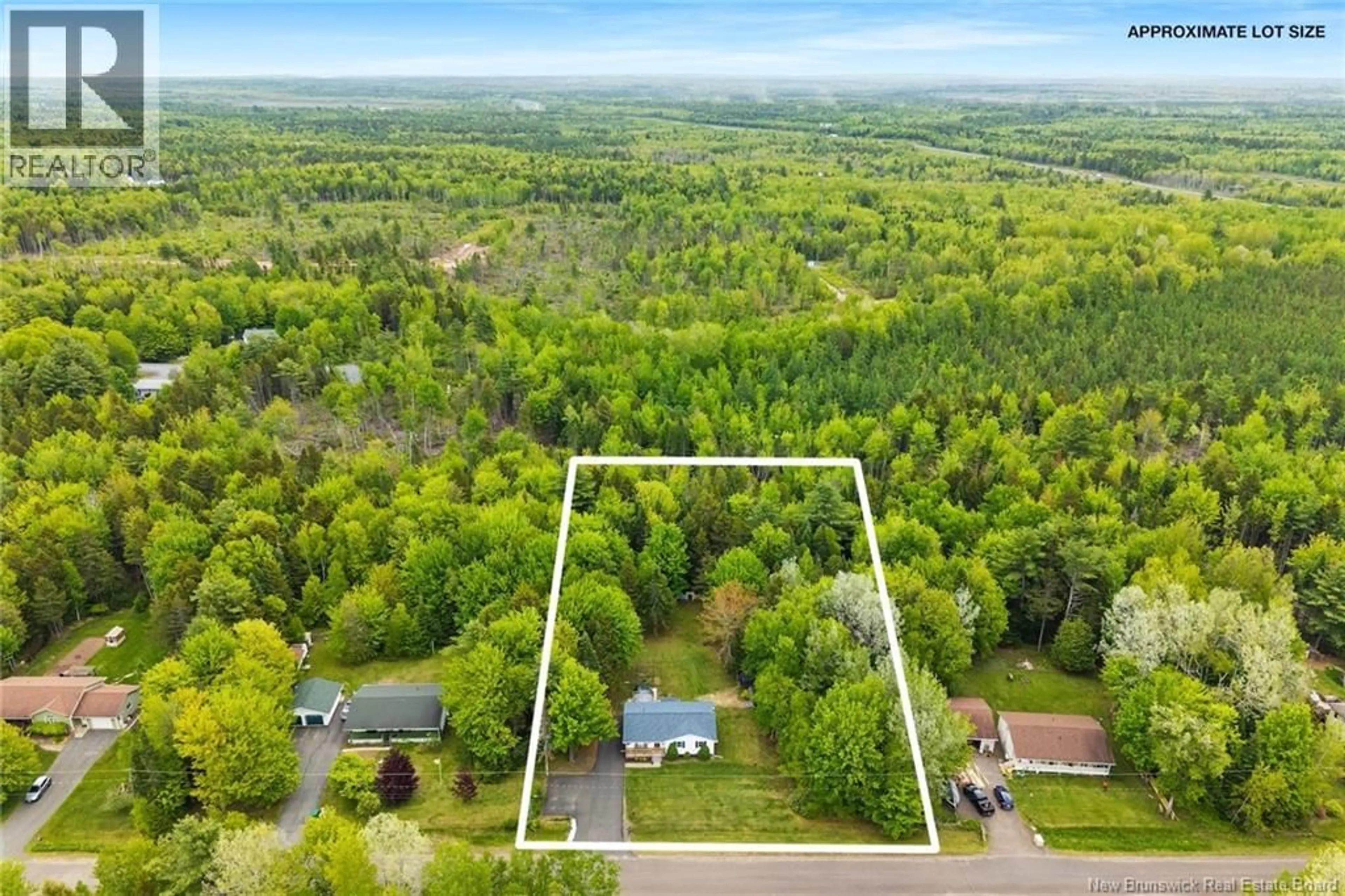 A pic from outside/outdoor area/front of a property/back of a property/a pic from drone, forest/trees view for 149 CAMERON DRIVE, Burton New Brunswick E2V3G3