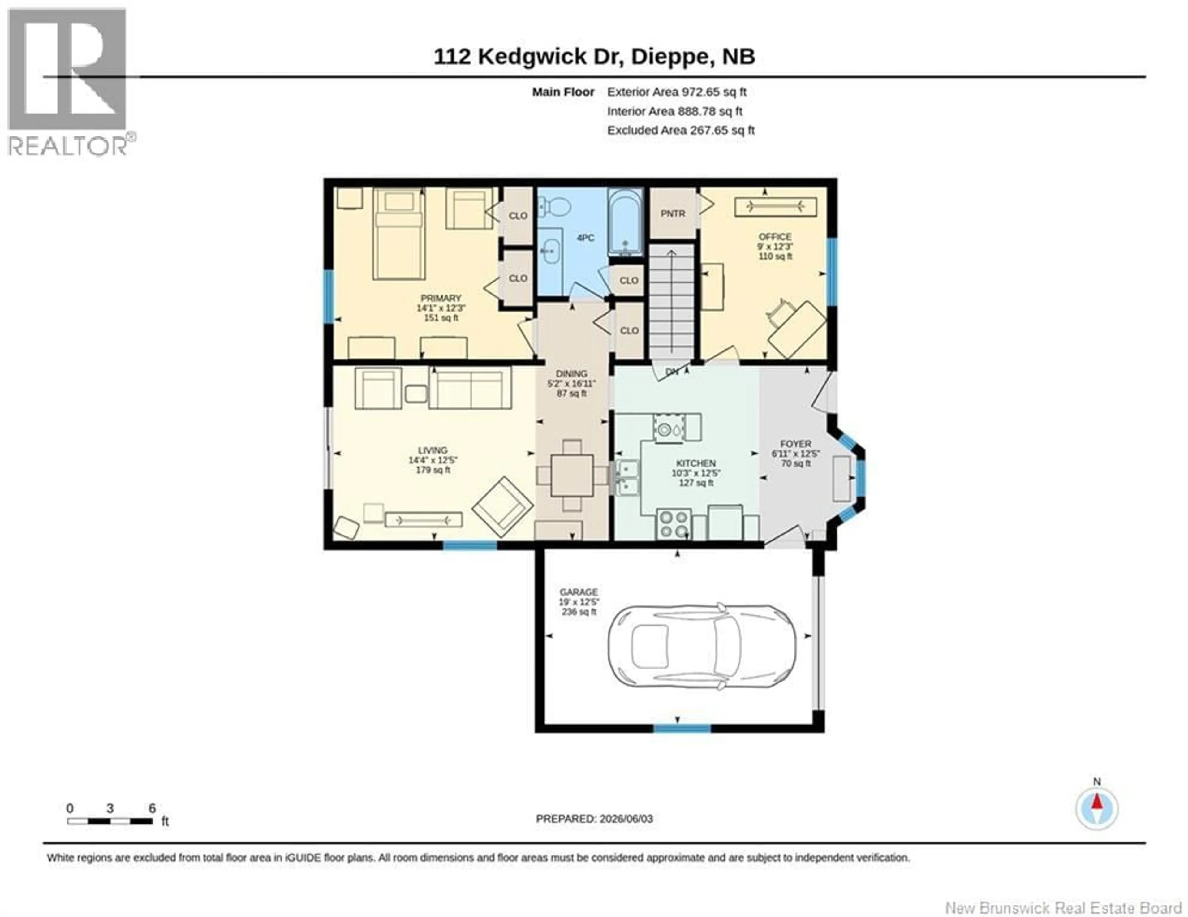 Floor plan for 1 - 112 KEDGWICK DRIVE, Dieppe New Brunswick E1A0Z5
