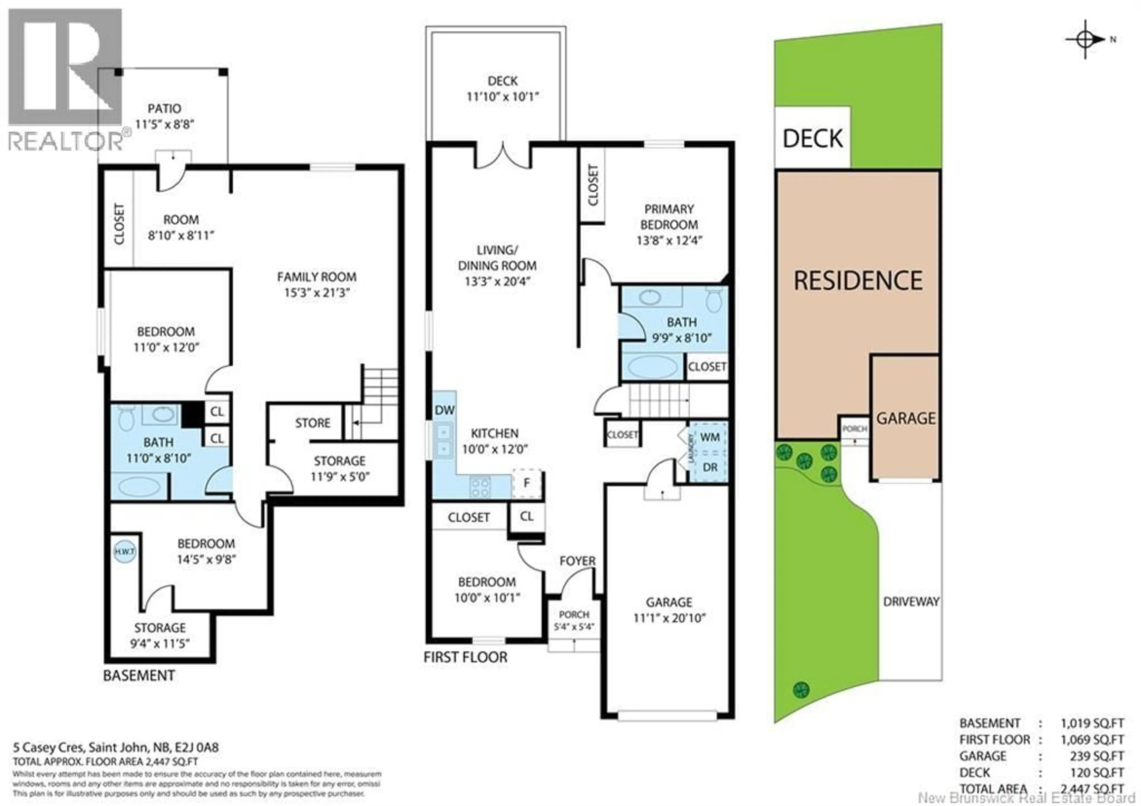 Floor plan for 5 CASEY CRESCENT, Saint John New Brunswick E2J0A8