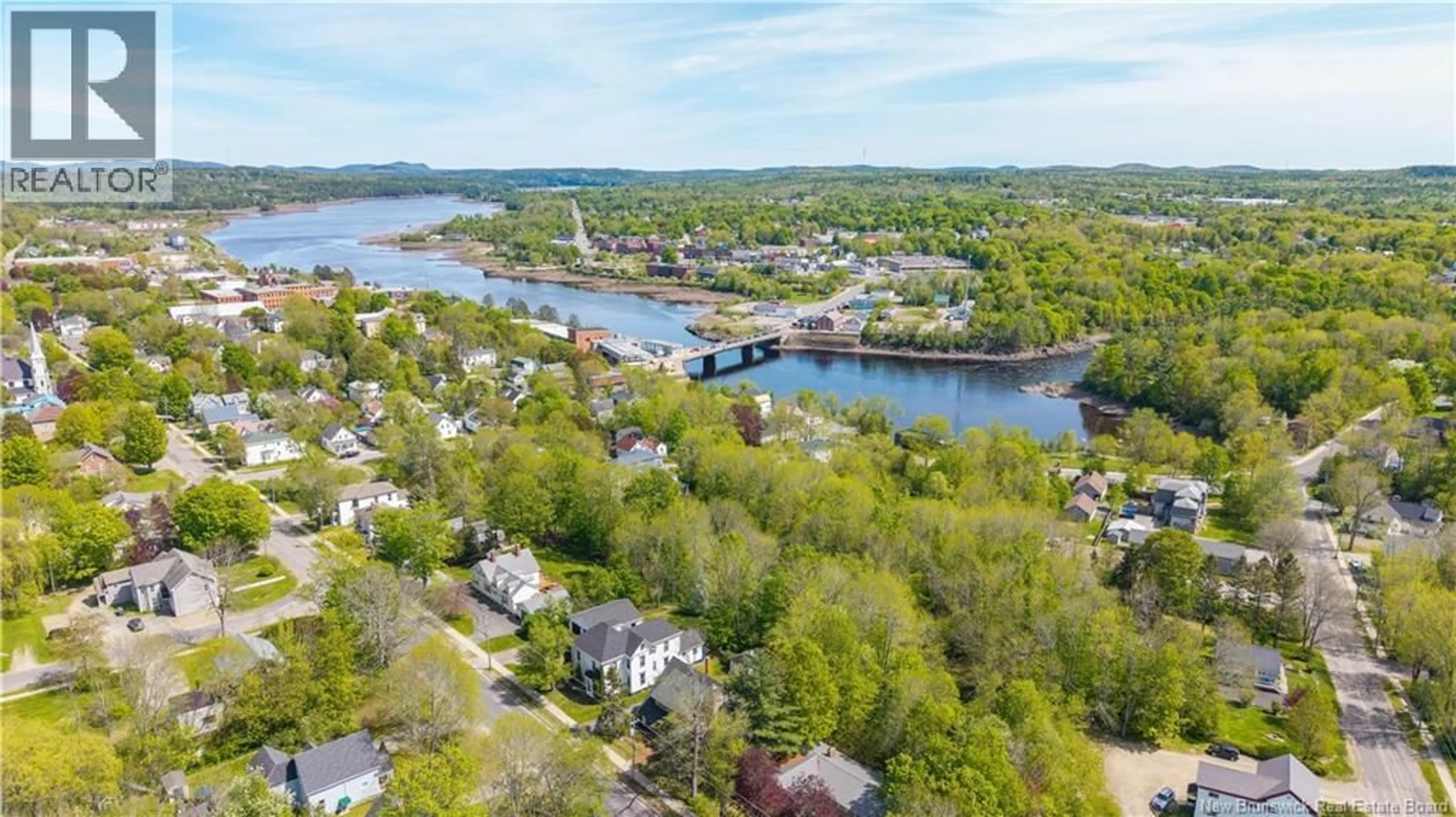 A pic from outside/outdoor area/front of a property/back of a property/a pic from drone, water/lake/river/ocean view for 96 UNION STREET, St. Stephen New Brunswick E3L1V5