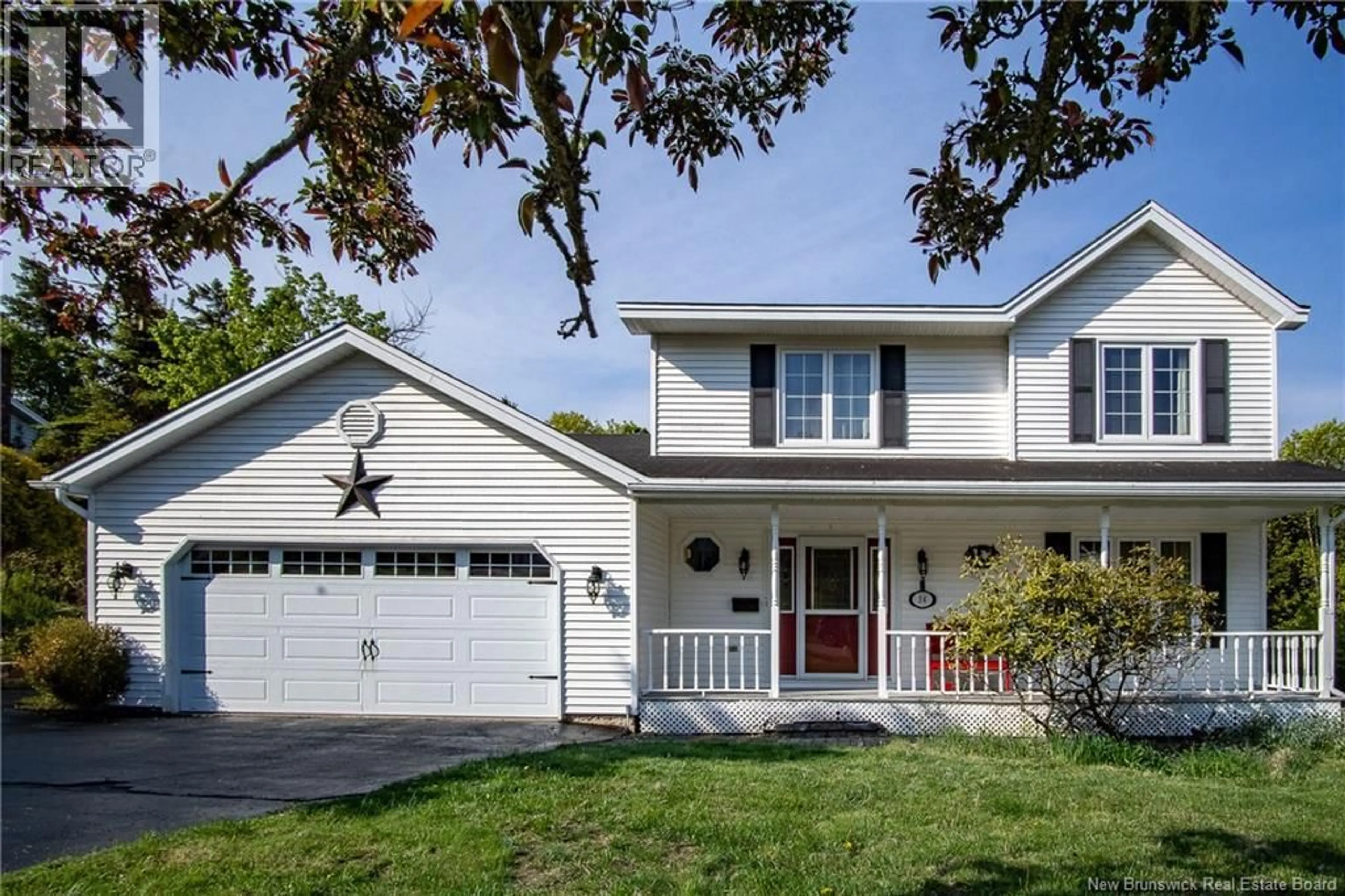 Home with vinyl exterior material, street for 16 COVE CRESCENT, Rothesay New Brunswick E2E4Y5