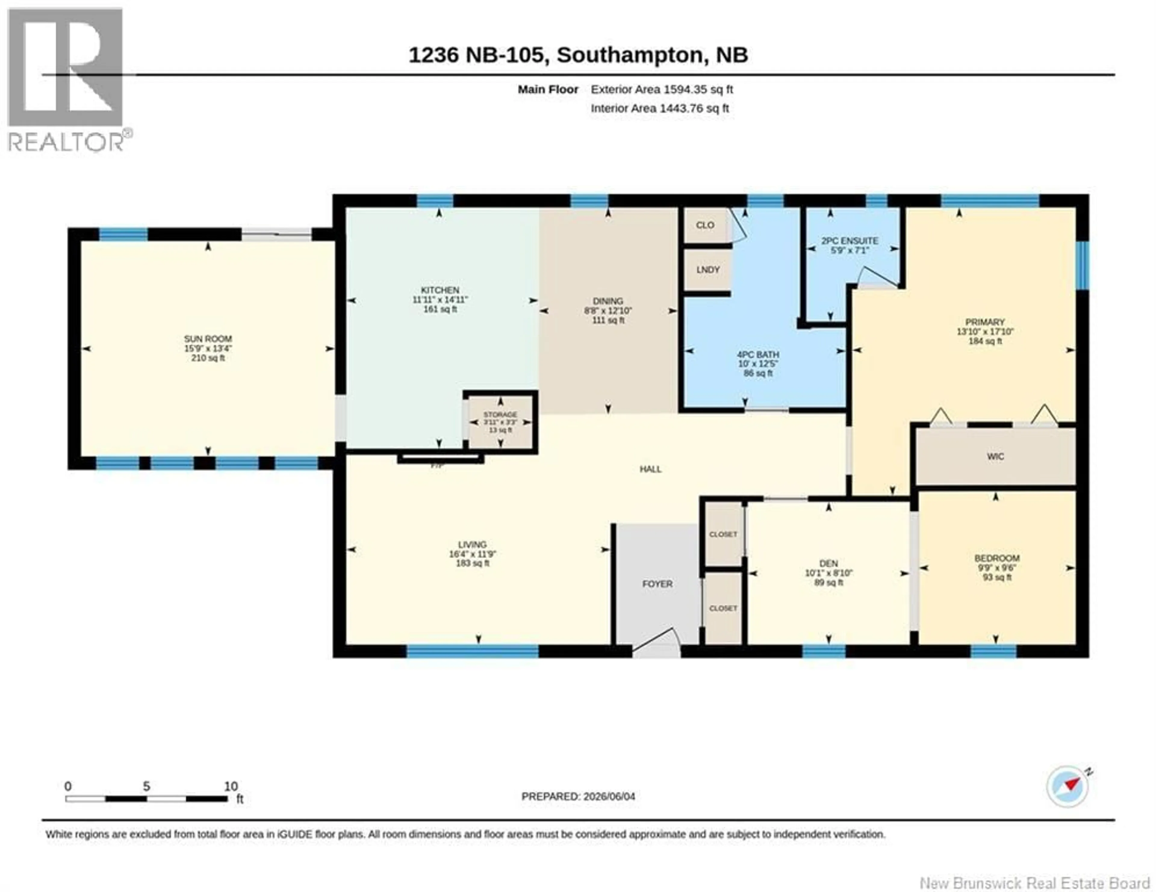 Floor plan for 1236 ROUTE 105 ROUTE, Southampton New Brunswick E6G1L3