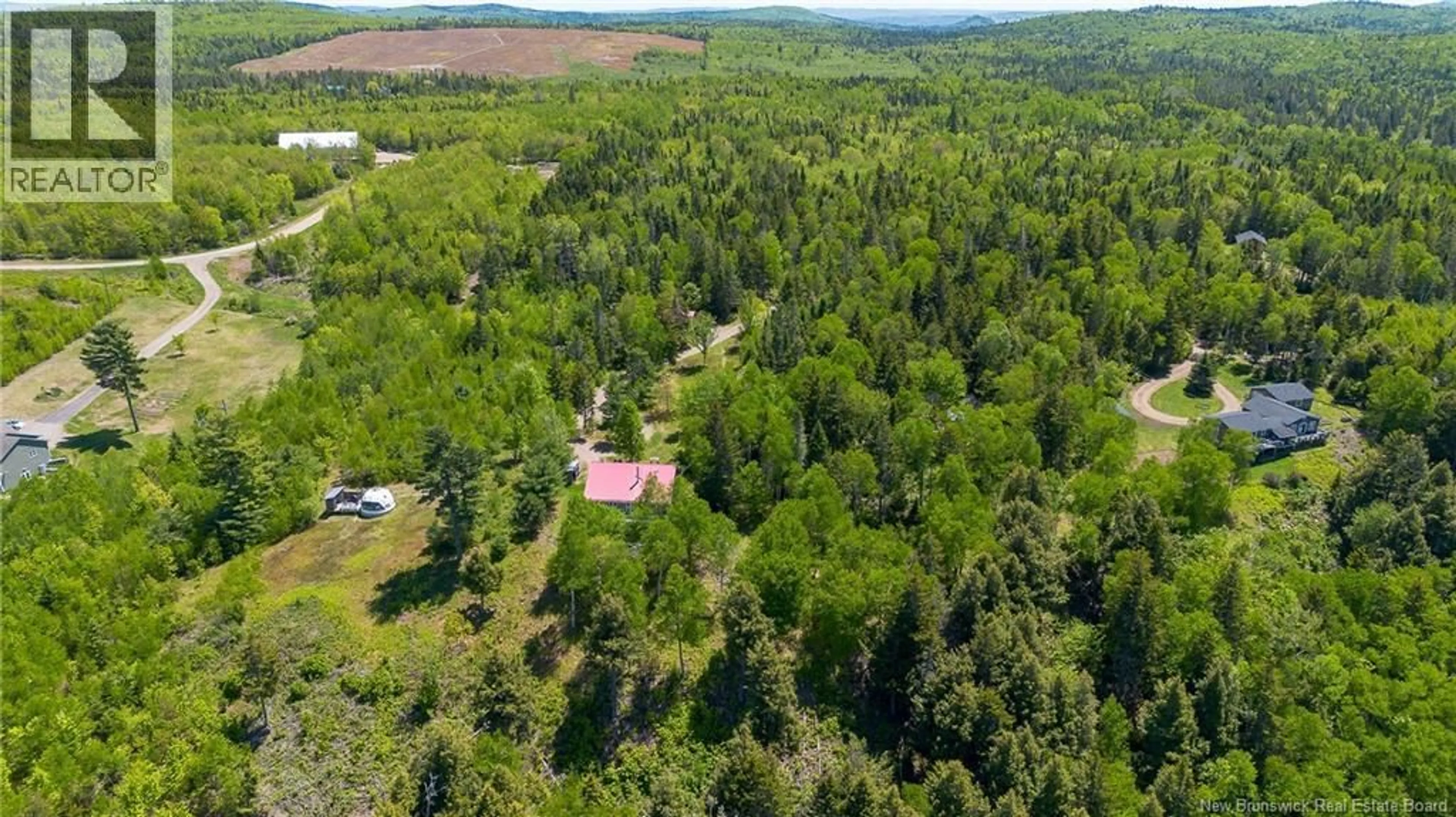 A pic from outside/outdoor area/front of a property/back of a property/a pic from drone, forest/trees view for 25 BELL HILL ROAD, Long Point New Brunswick E5N7W5