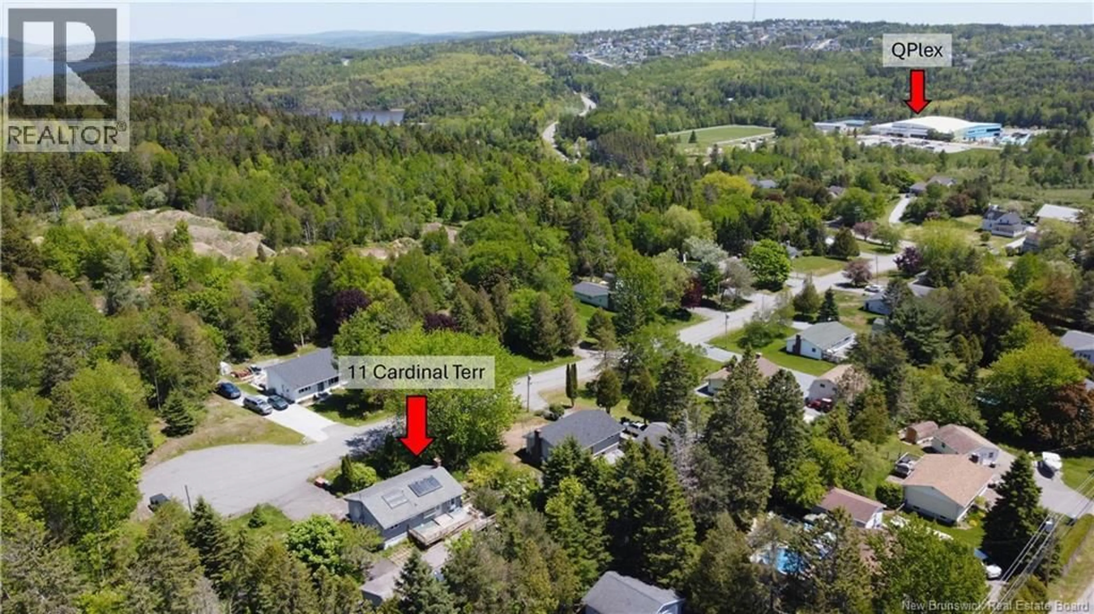 A pic from outside/outdoor area/front of a property/back of a property/a pic from drone, street for 11 CARDINAL TERRACE, Quispamsis New Brunswick E2E1M8