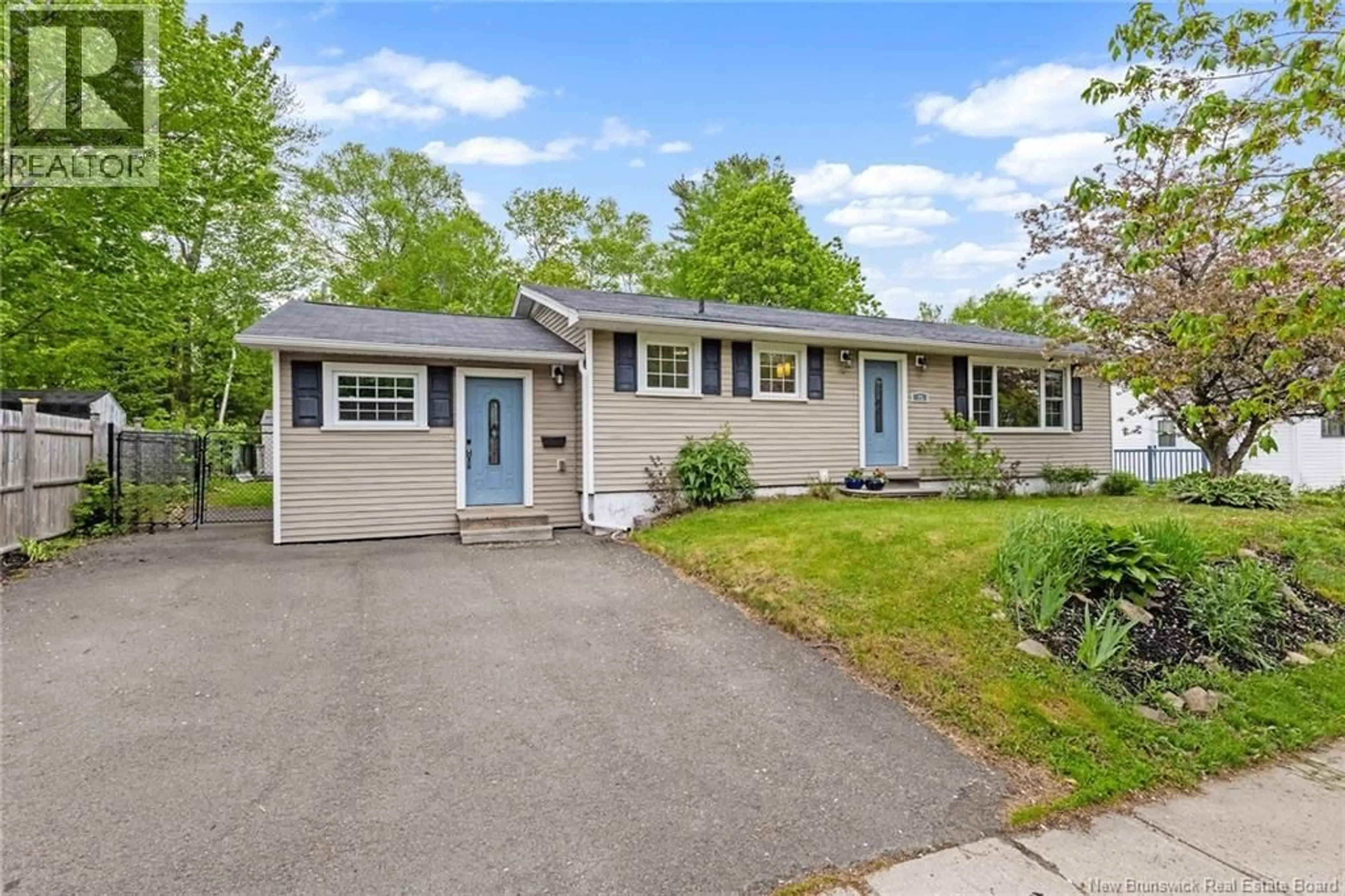 Home with vinyl exterior material, street for 75 CHANDLER DRIVE, Fredericton New Brunswick E3B5S6